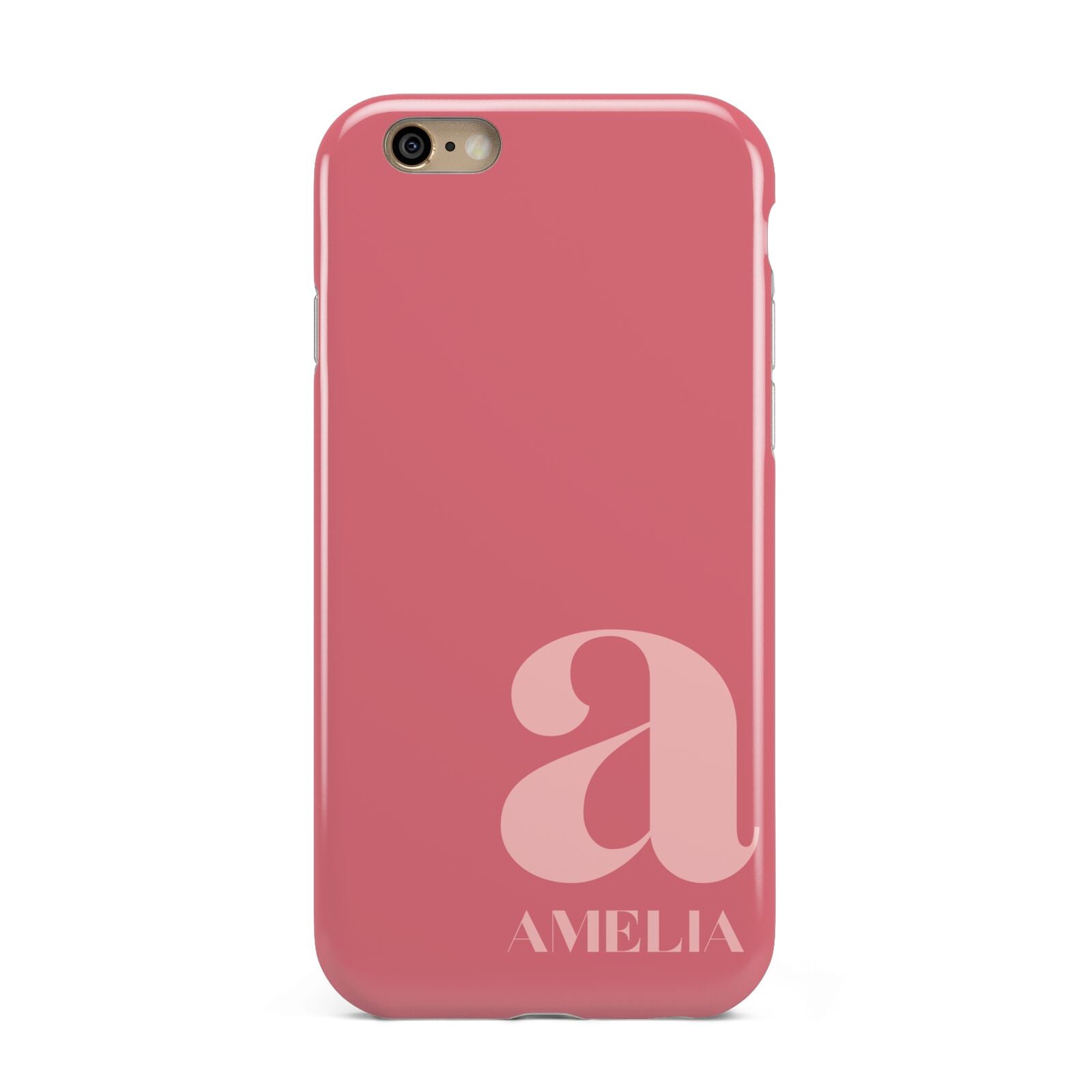 Pink Letter with Name Apple iPhone 6 3D Tough Case