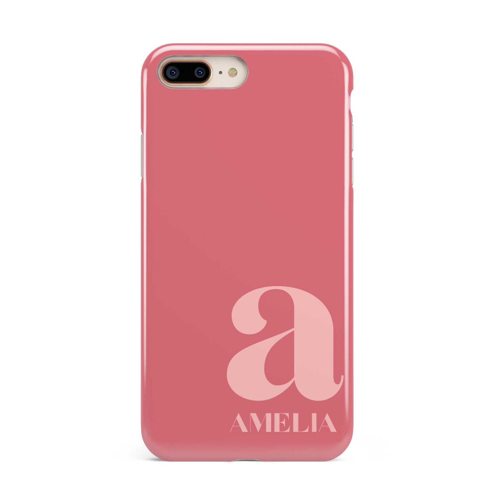 Pink Letter with Name Apple iPhone 7 8 Plus 3D Tough Case