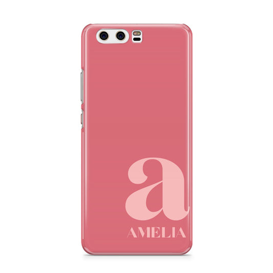 Pink Letter with Name Huawei P10 Phone Case