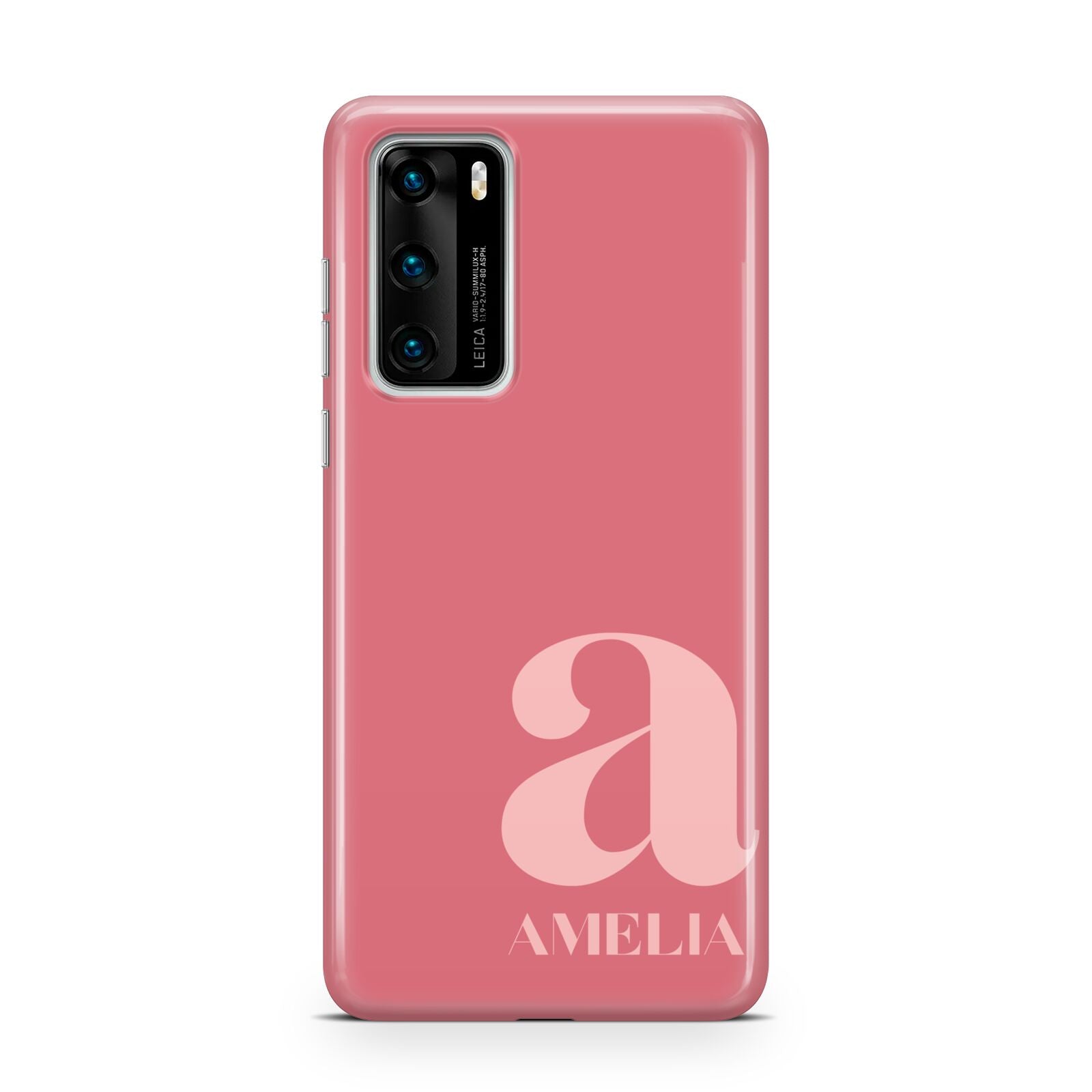 Pink Letter with Name Huawei P40 Phone Case