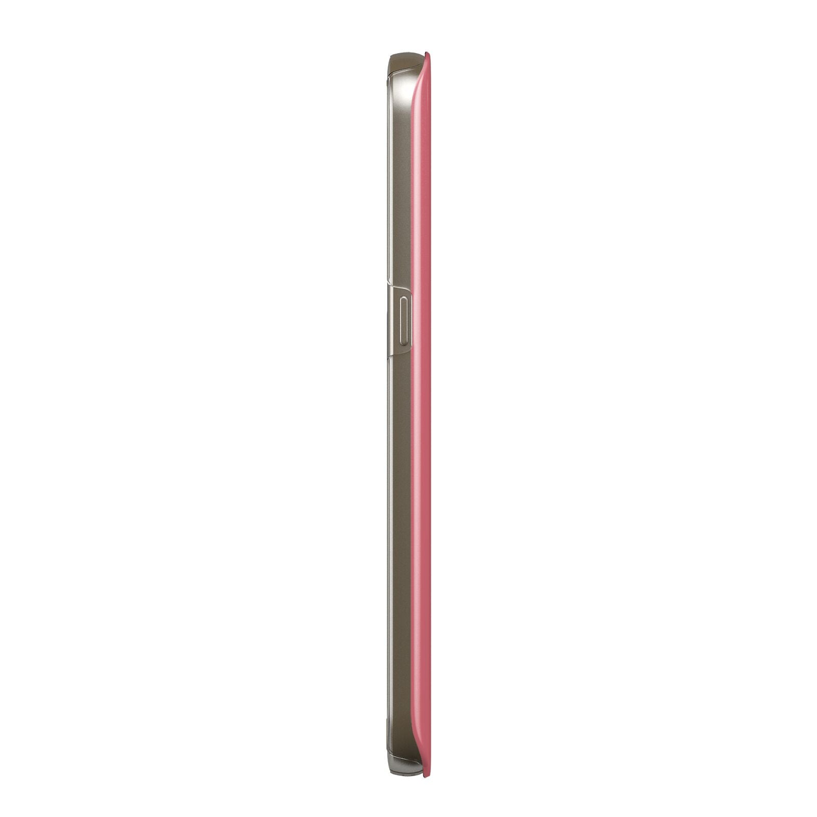 Pink Letter with Name Protective Samsung Galaxy Case Side Angle