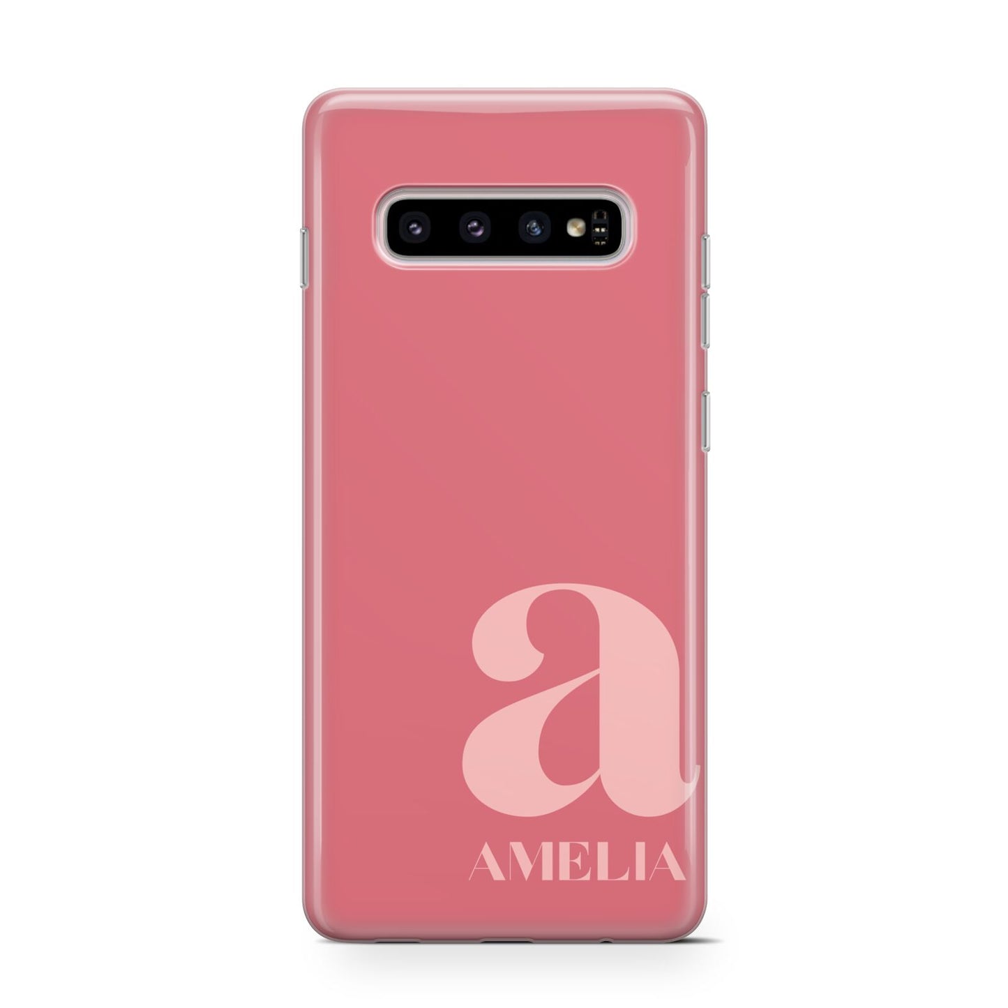 Pink Letter with Name Protective Samsung Galaxy Case