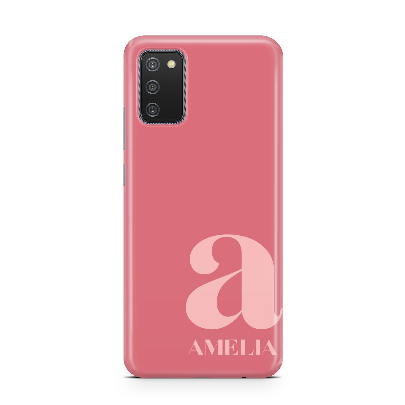 Pink Letter with Name Samsung A02s Case