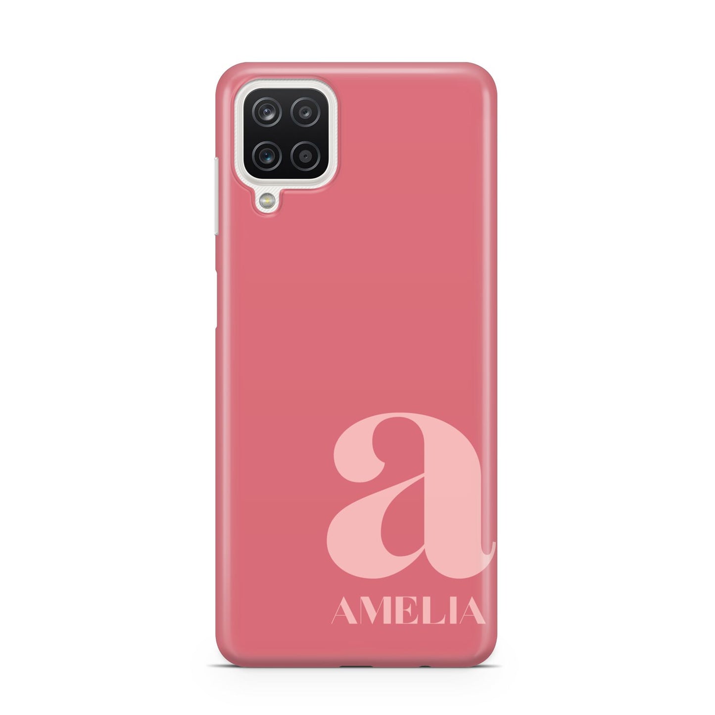 Pink Letter with Name Samsung A12 Case