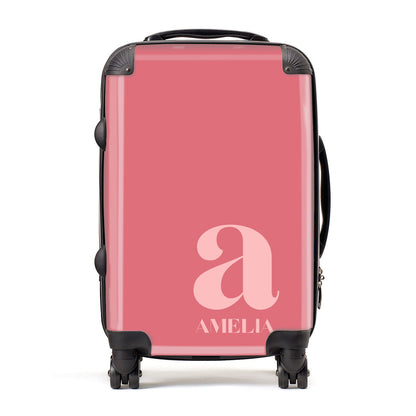 Pink Letter with Name Suitcase