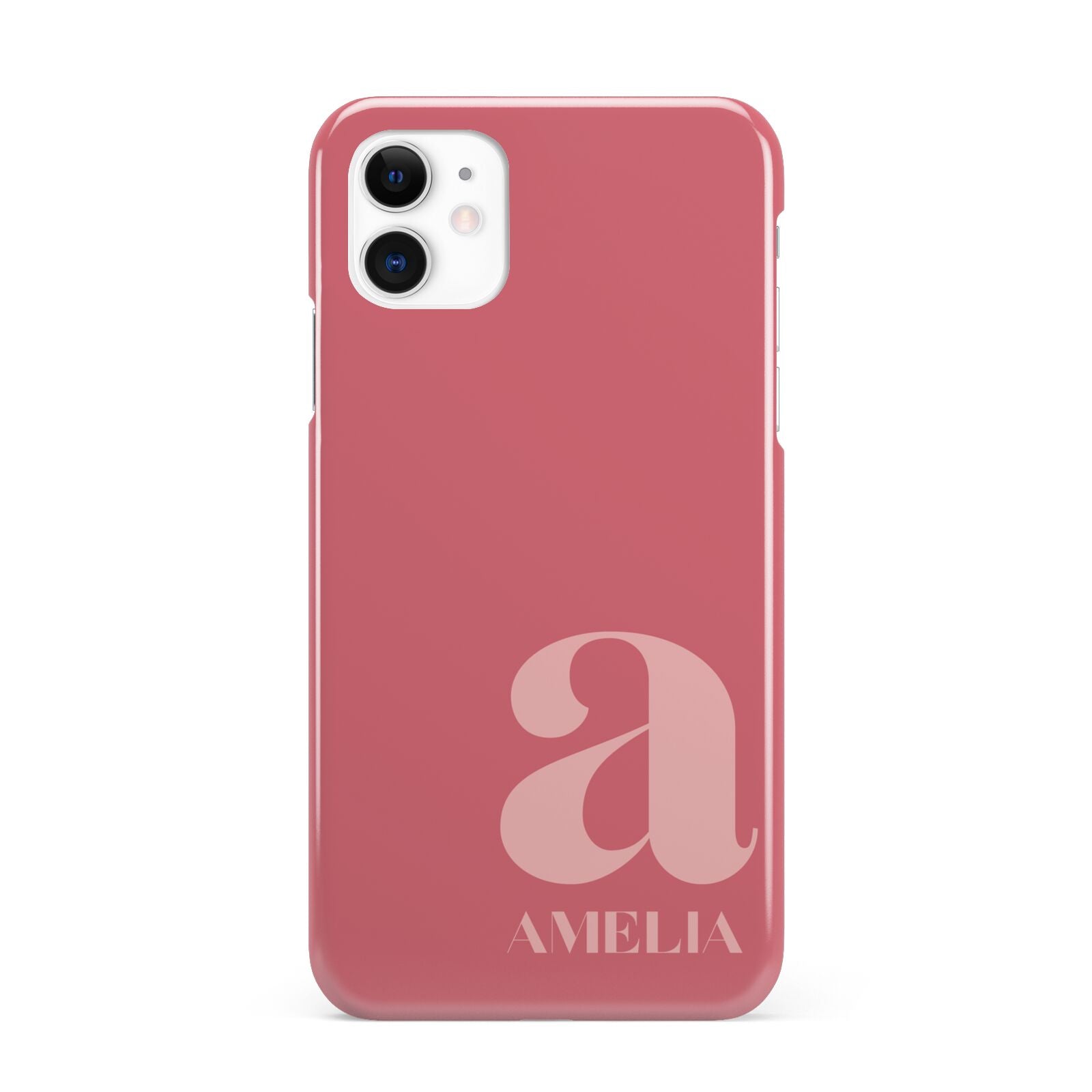 Pink Letter with Name iPhone 11 3D Snap Case