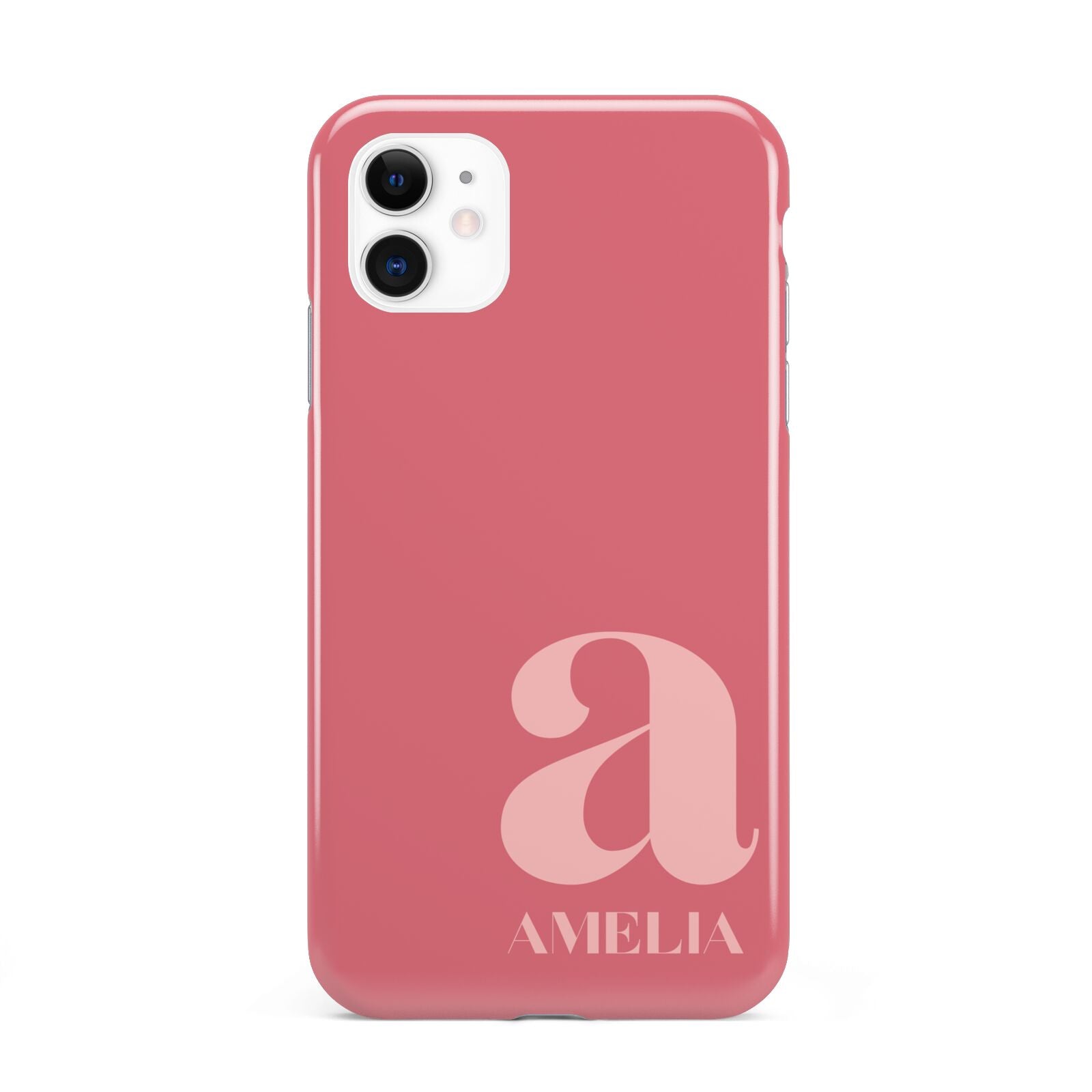 Pink Letter with Name iPhone 11 3D Tough Case