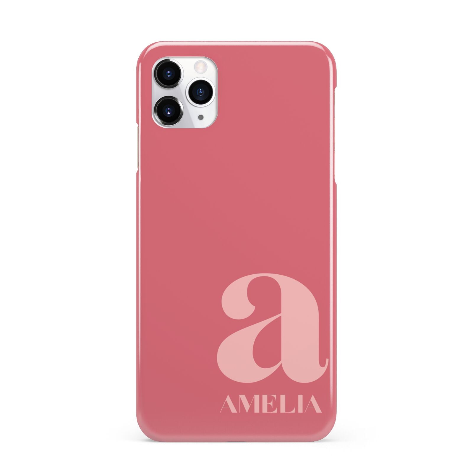 Pink Letter with Name iPhone 11 Pro Max 3D Snap Case