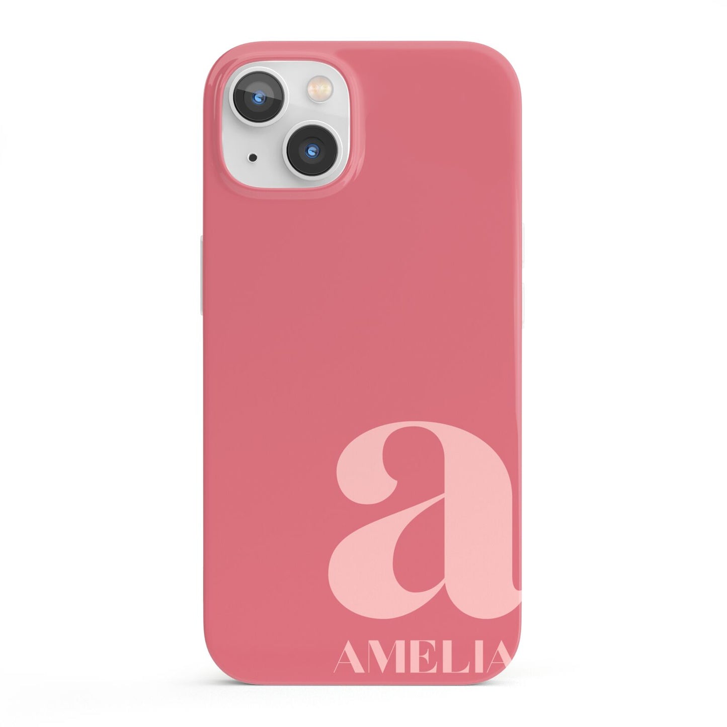 Pink Letter with Name iPhone 13 Full Wrap 3D Snap Case