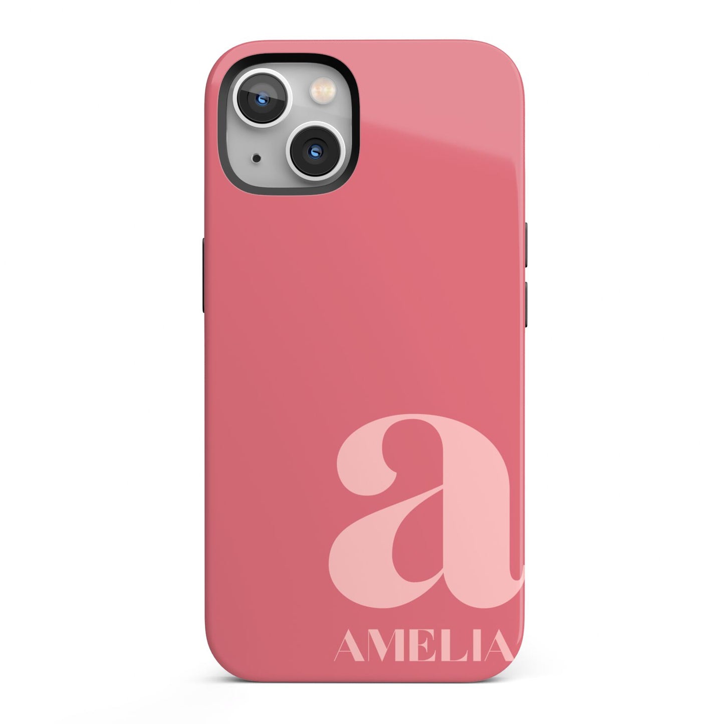 Pink Letter with Name iPhone 13 Full Wrap 3D Tough Case