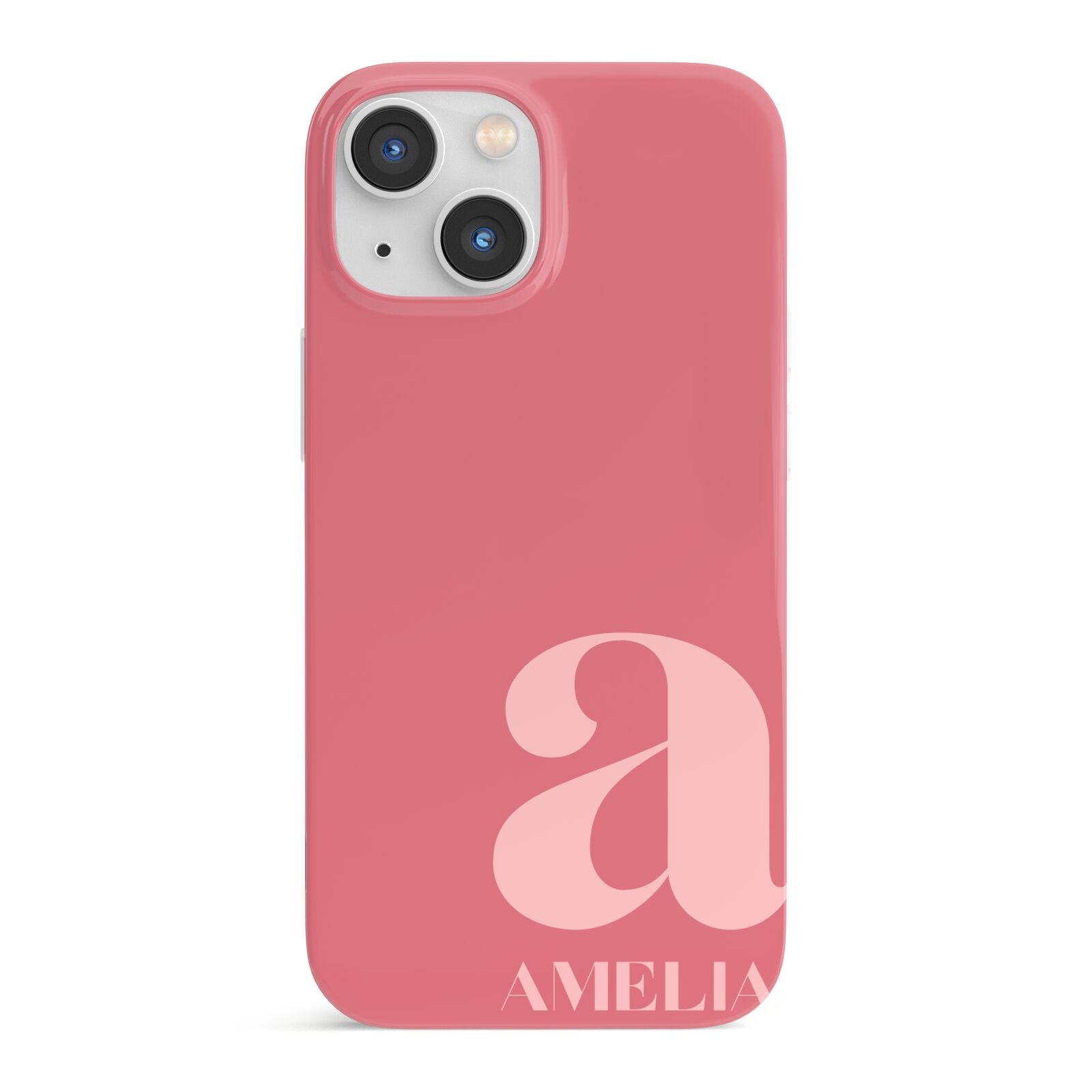 Pink Letter with Name iPhone 13 Mini Full Wrap 3D Snap Case