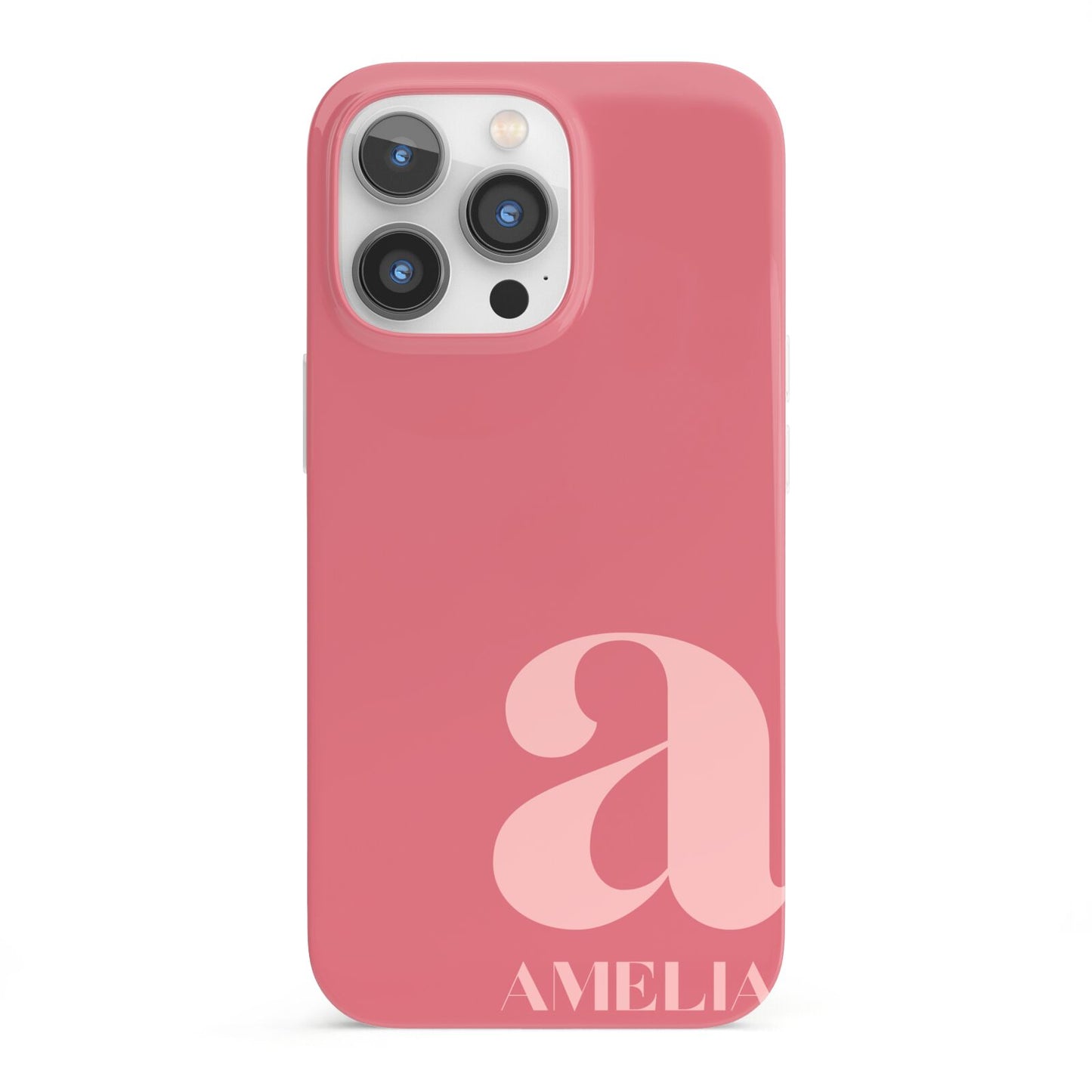 Pink Letter with Name iPhone 13 Pro Full Wrap 3D Snap Case