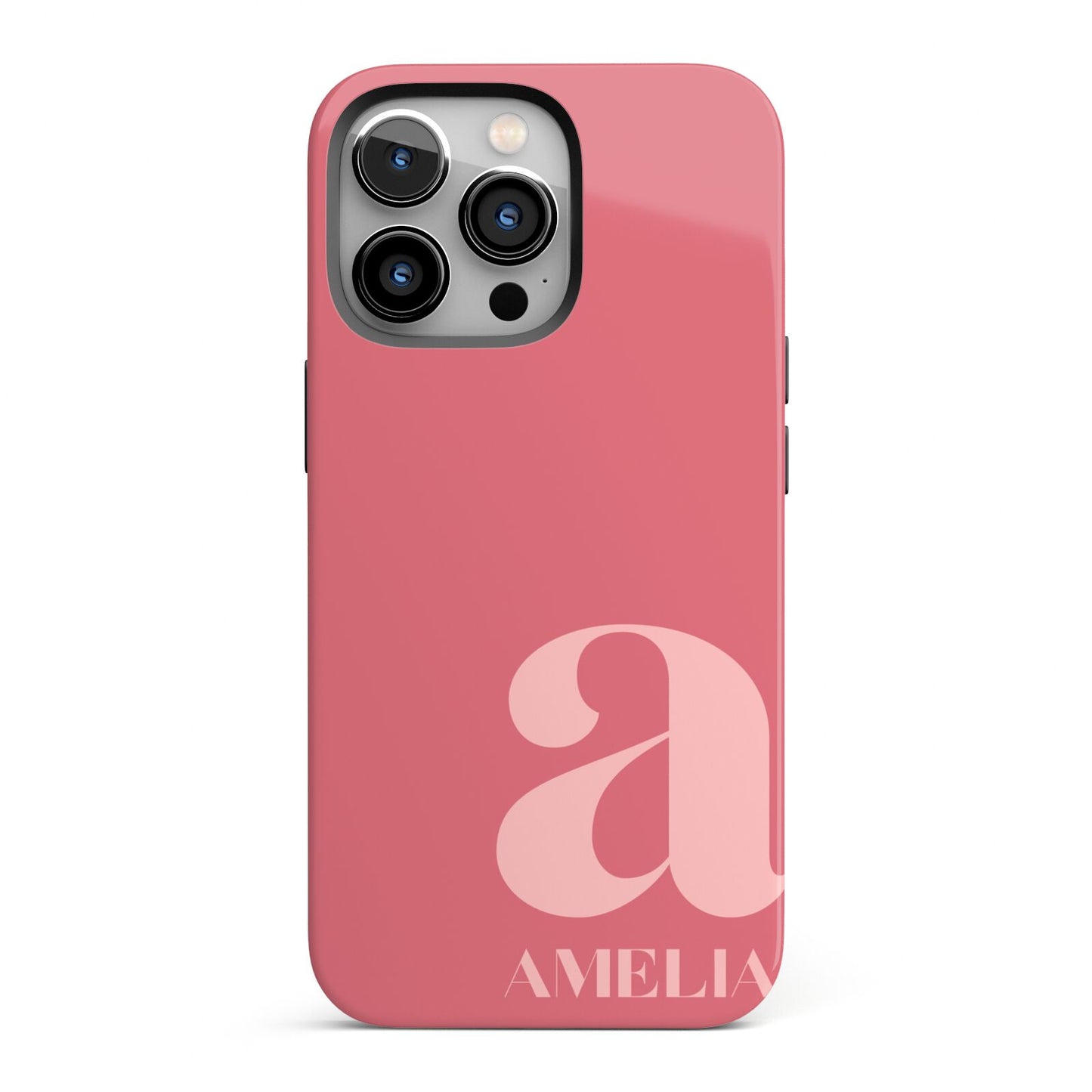 Pink Letter with Name iPhone 13 Pro Full Wrap 3D Tough Case