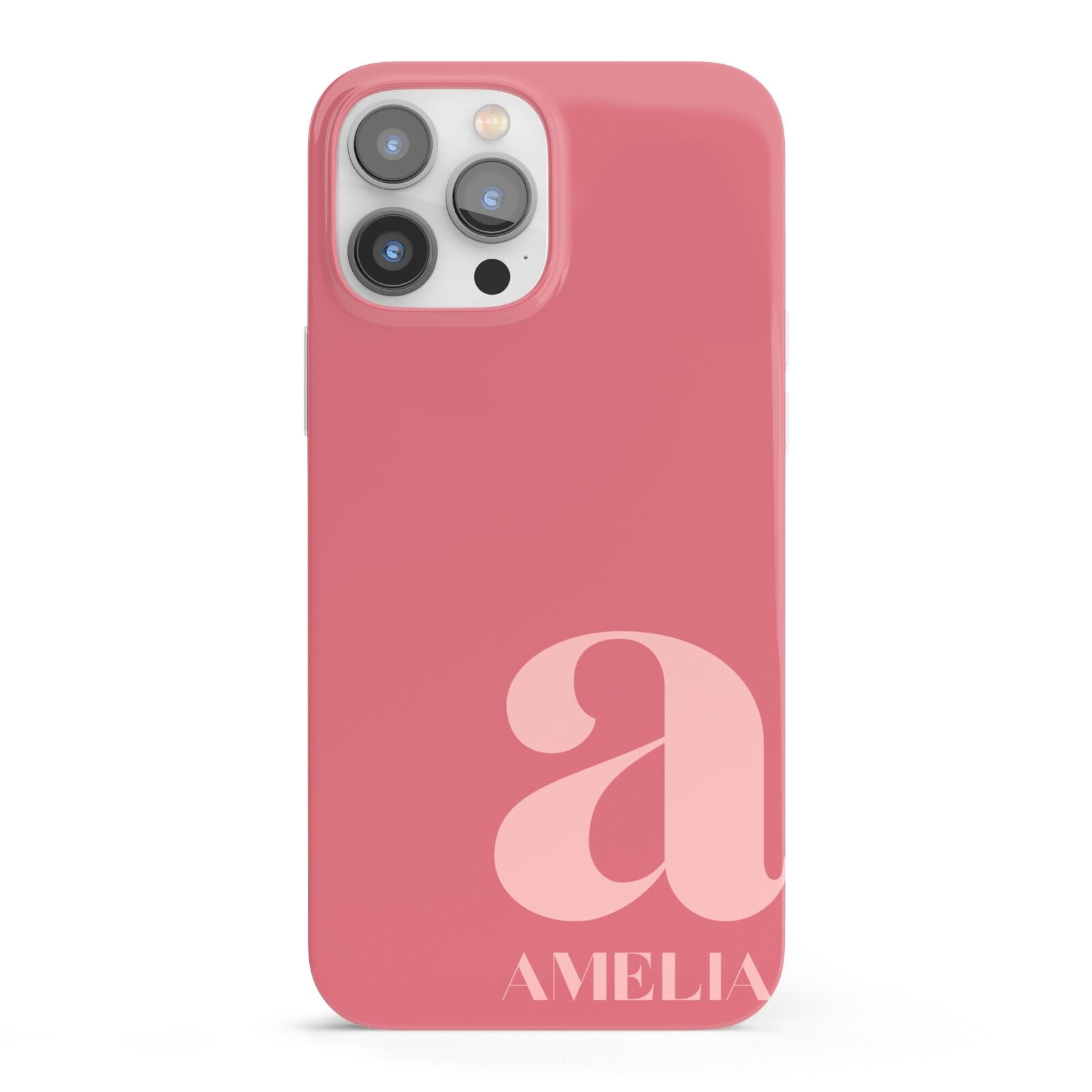 Pink Letter with Name iPhone 13 Pro Max Full Wrap 3D Snap Case