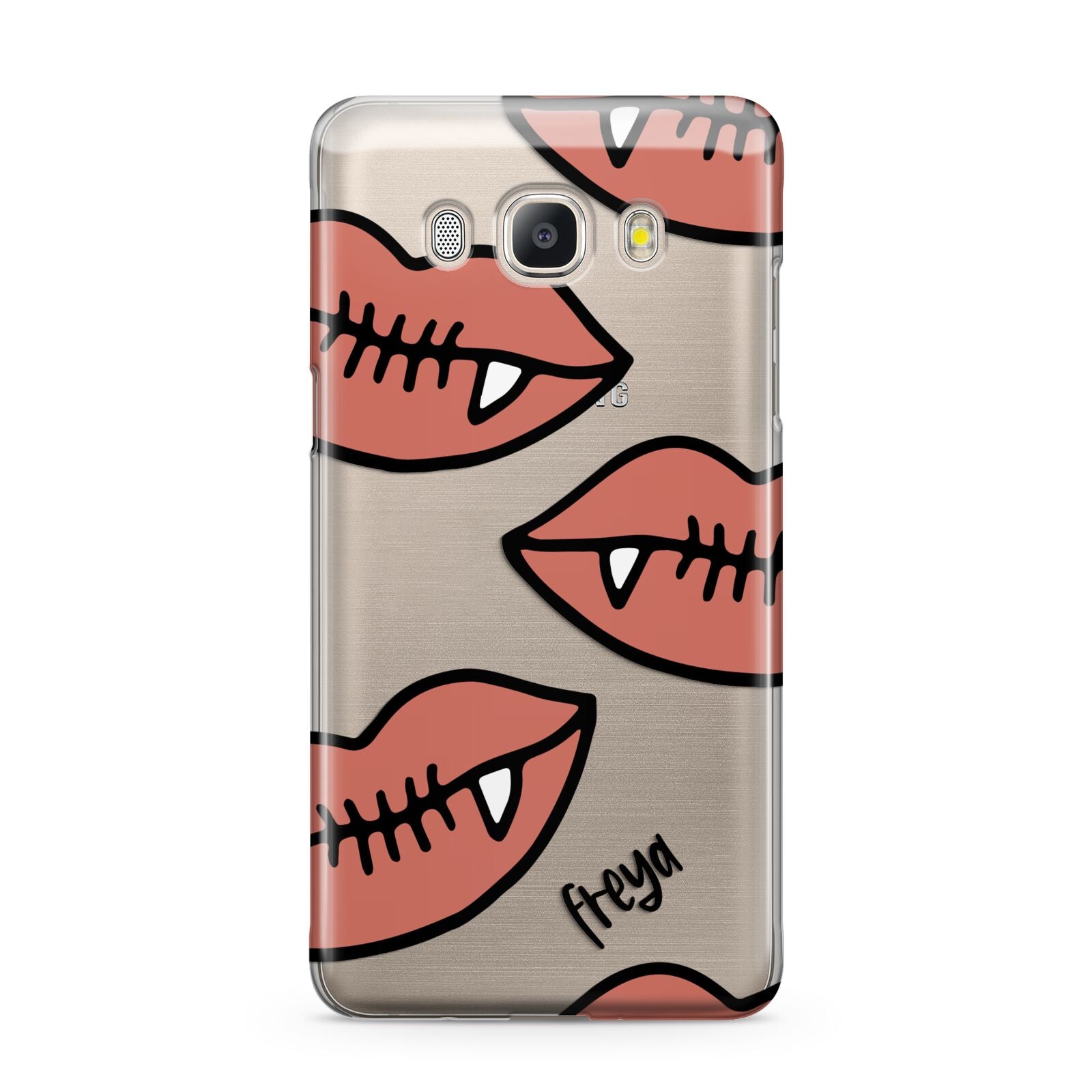 Pink Lips with Fangs Personalised Samsung Galaxy J5 2016 Case