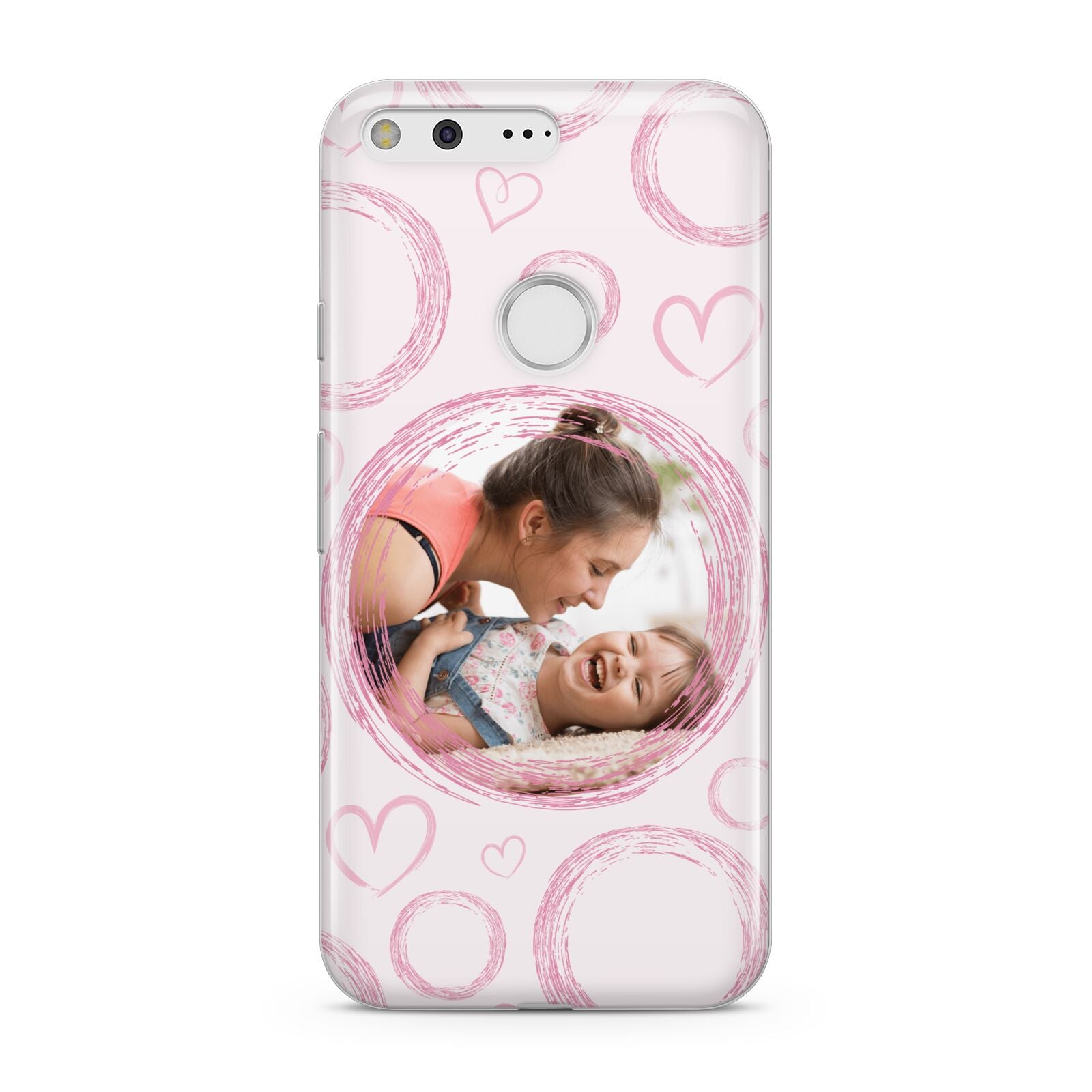 Pink Love Hearts Photo Personalised Google Pixel Case