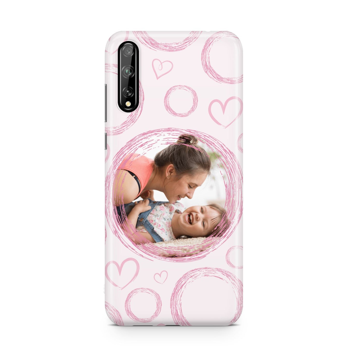 Pink Love Hearts Photo Personalised Huawei Enjoy 10s Phone Case