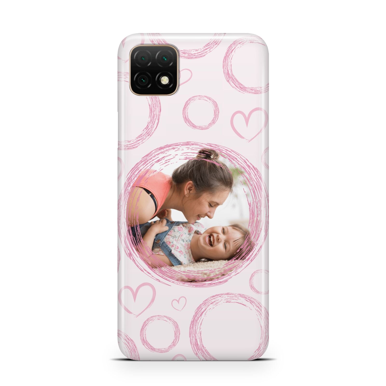 Pink Love Hearts Photo Personalised Huawei Enjoy 20 Phone Case