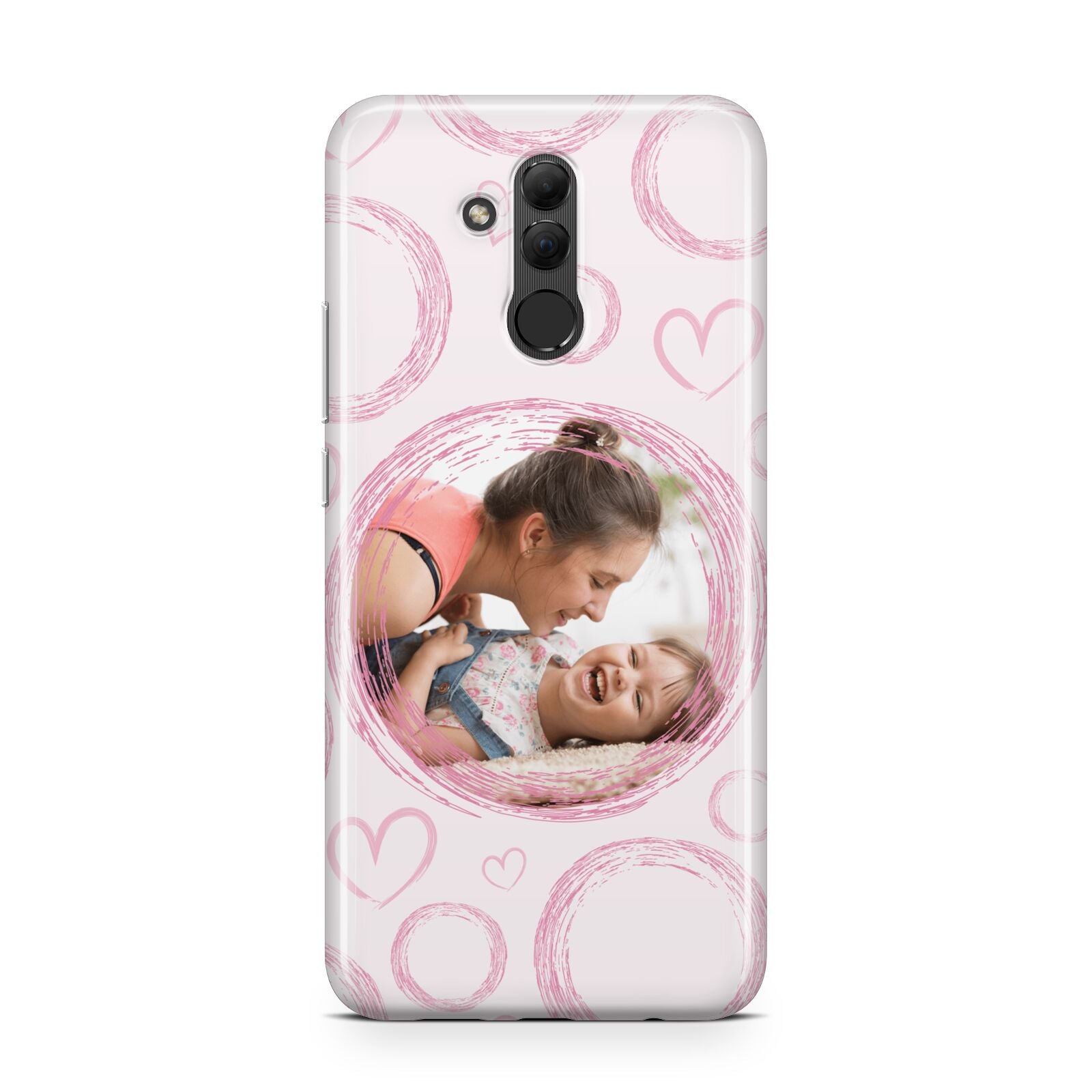 Pink Love Hearts Photo Personalised Huawei Mate 20 Lite