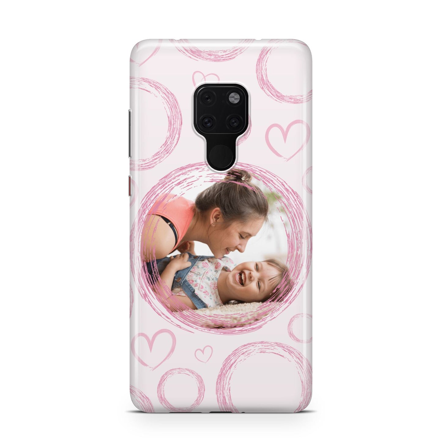 Pink Love Hearts Photo Personalised Huawei Mate 20 Phone Case