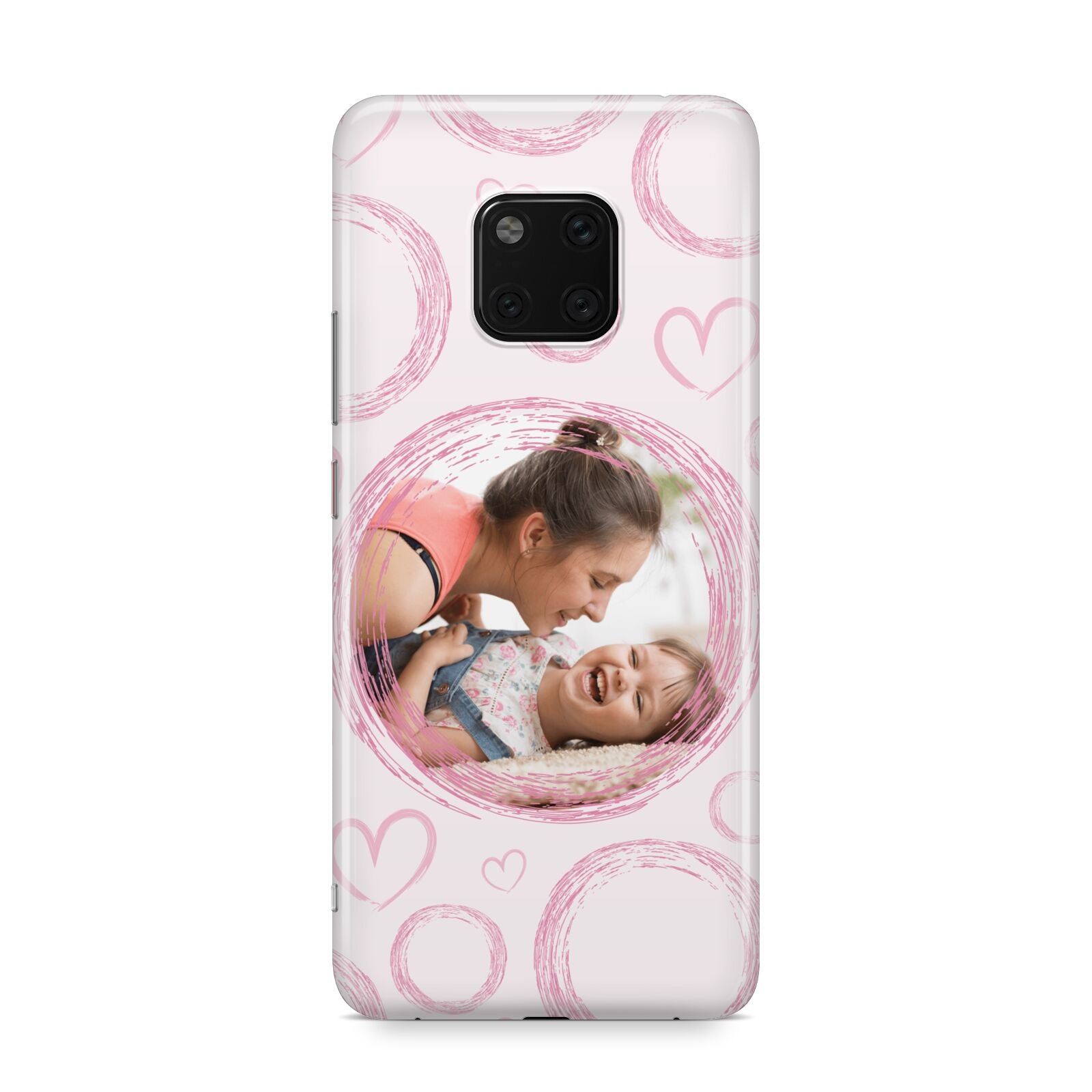 Pink Love Hearts Photo Personalised Huawei Mate 20 Pro Phone Case