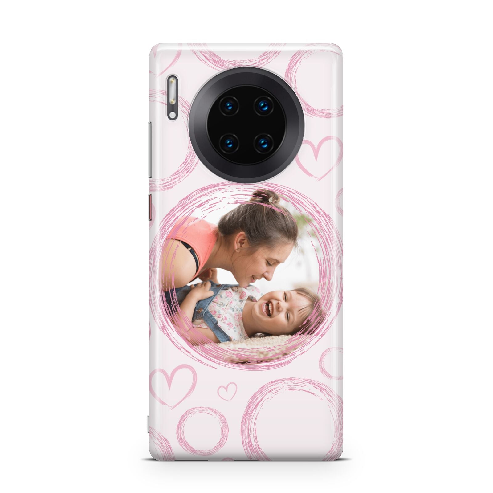 Pink Love Hearts Photo Personalised Huawei Mate 30 Pro Phone Case