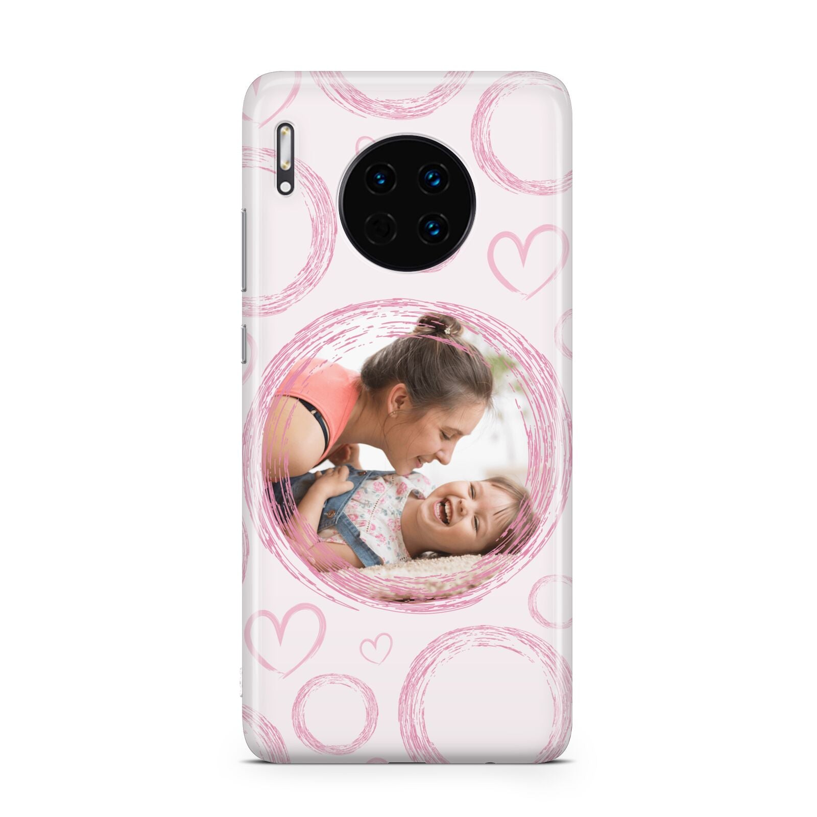 Pink Love Hearts Photo Personalised Huawei Mate 30