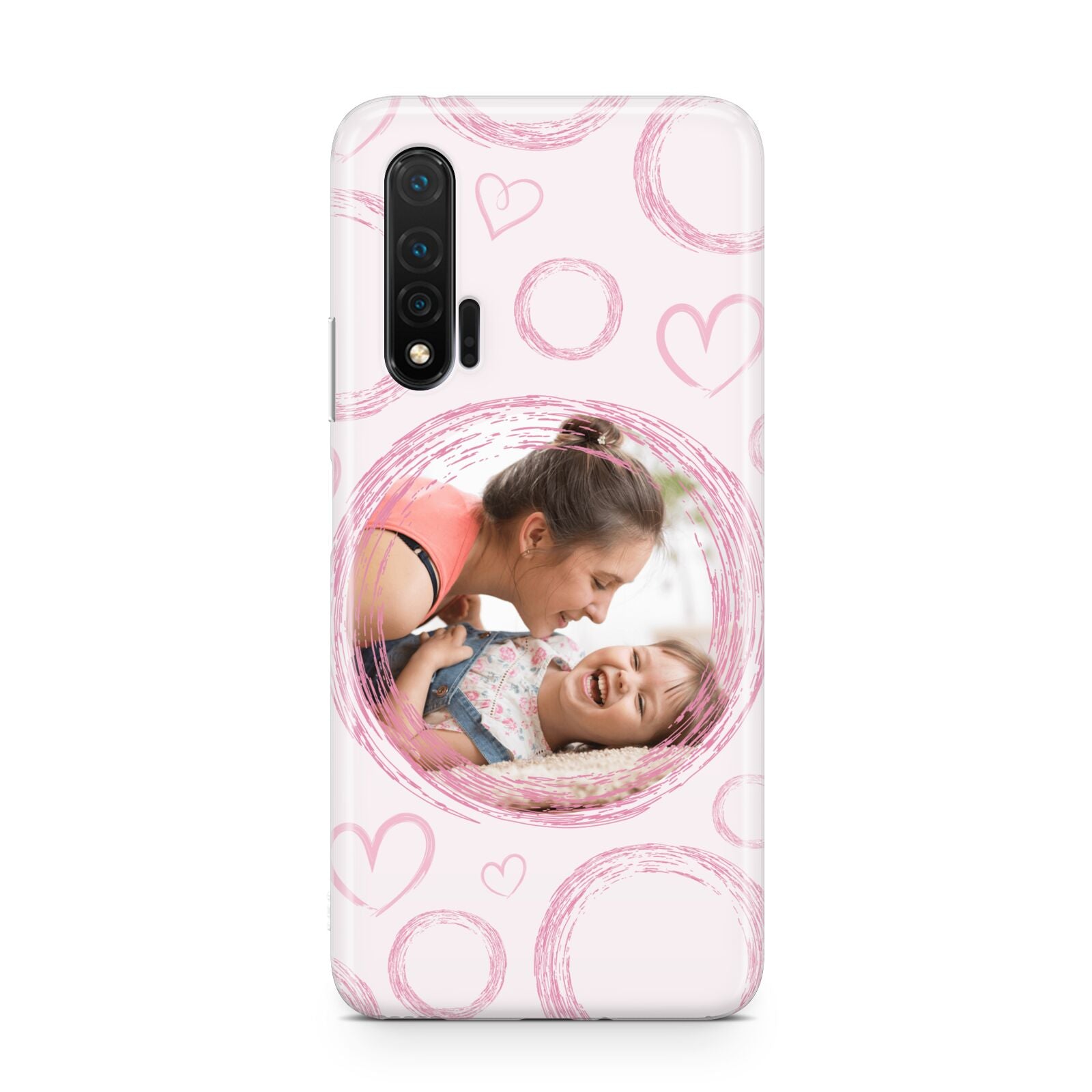 Pink Love Hearts Photo Personalised Huawei Nova 6 Phone Case