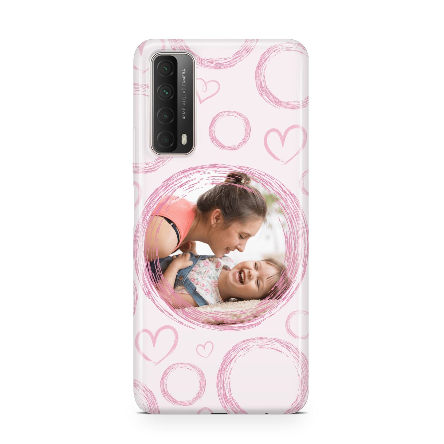 Pink Love Hearts Photo Personalised Huawei P Smart 2021