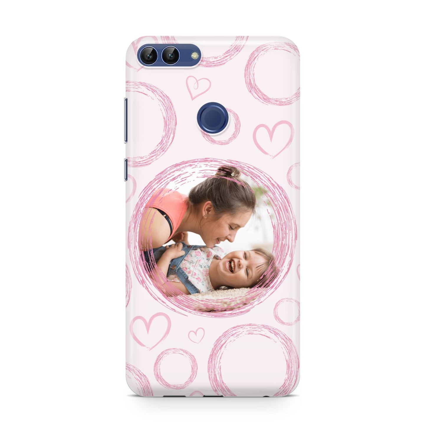 Pink Love Hearts Photo Personalised Huawei P Smart Case