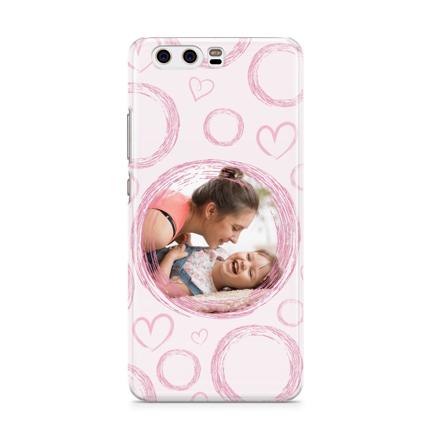 Pink Love Hearts Photo Personalised Huawei P10 Phone Case