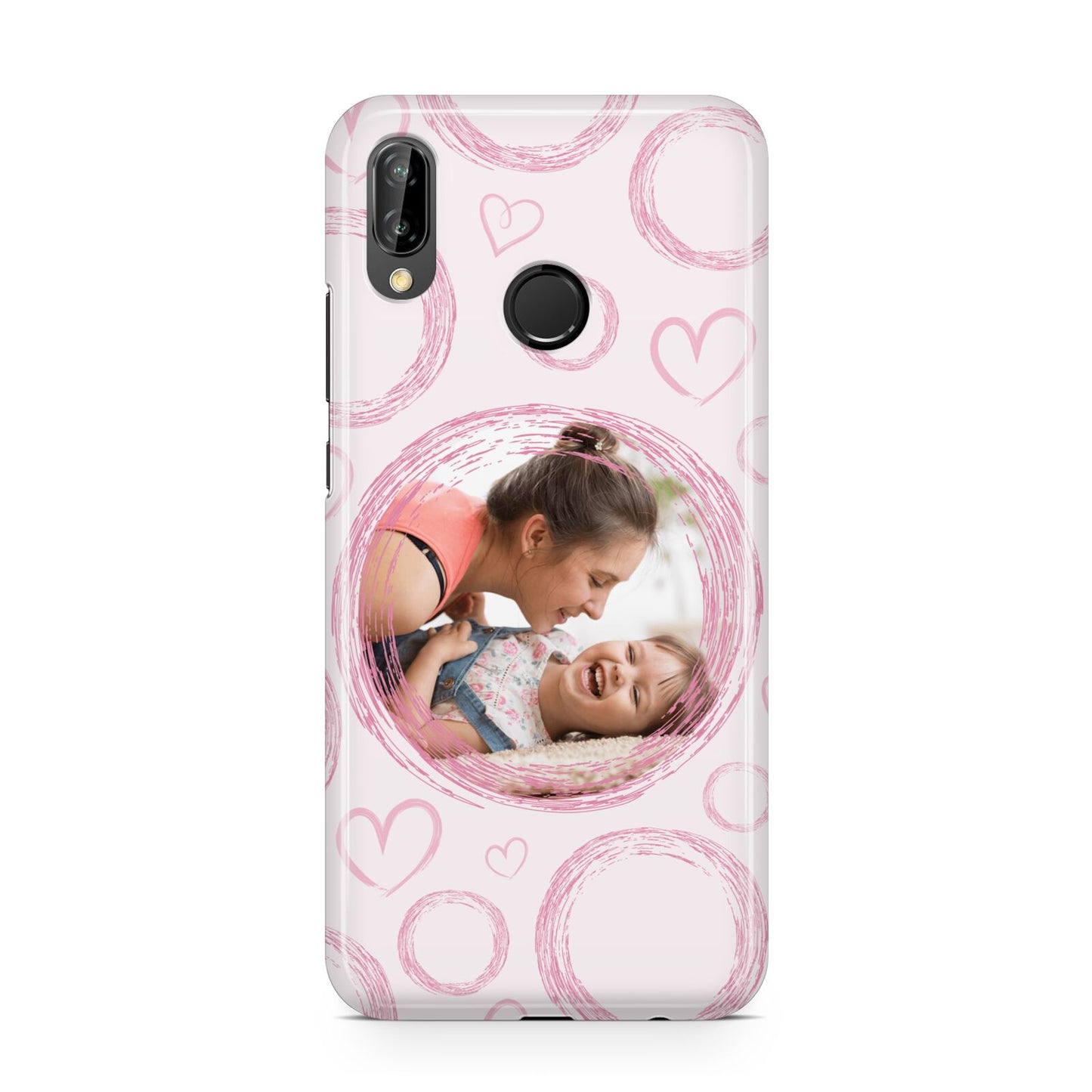 Pink Love Hearts Photo Personalised Huawei P20 Lite Phone Case