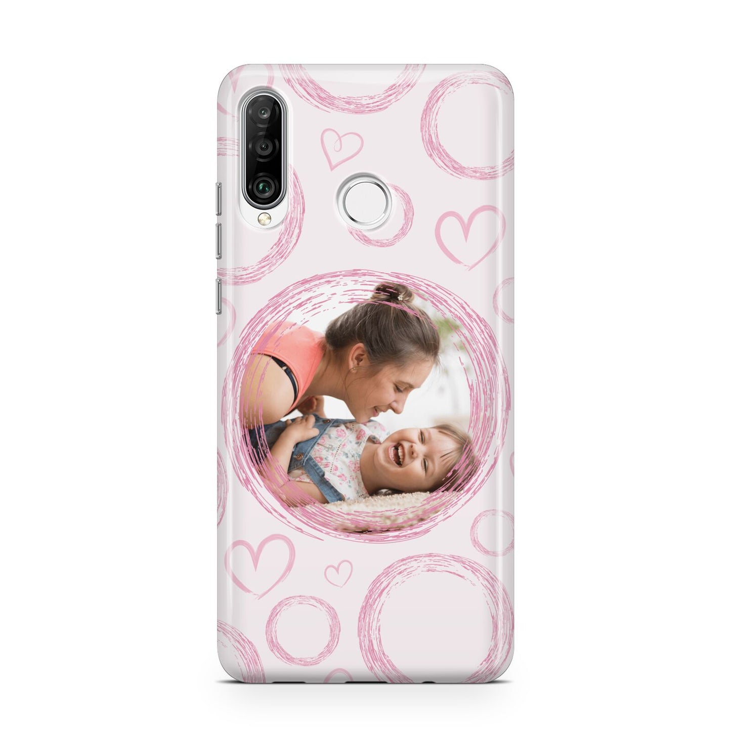 Pink Love Hearts Photo Personalised Huawei P30 Lite Phone Case