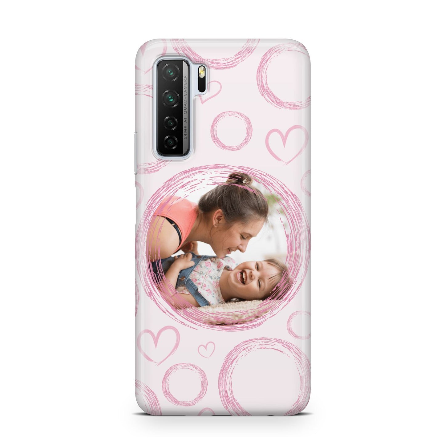 Pink Love Hearts Photo Personalised Huawei P40 Lite 5G Phone Case