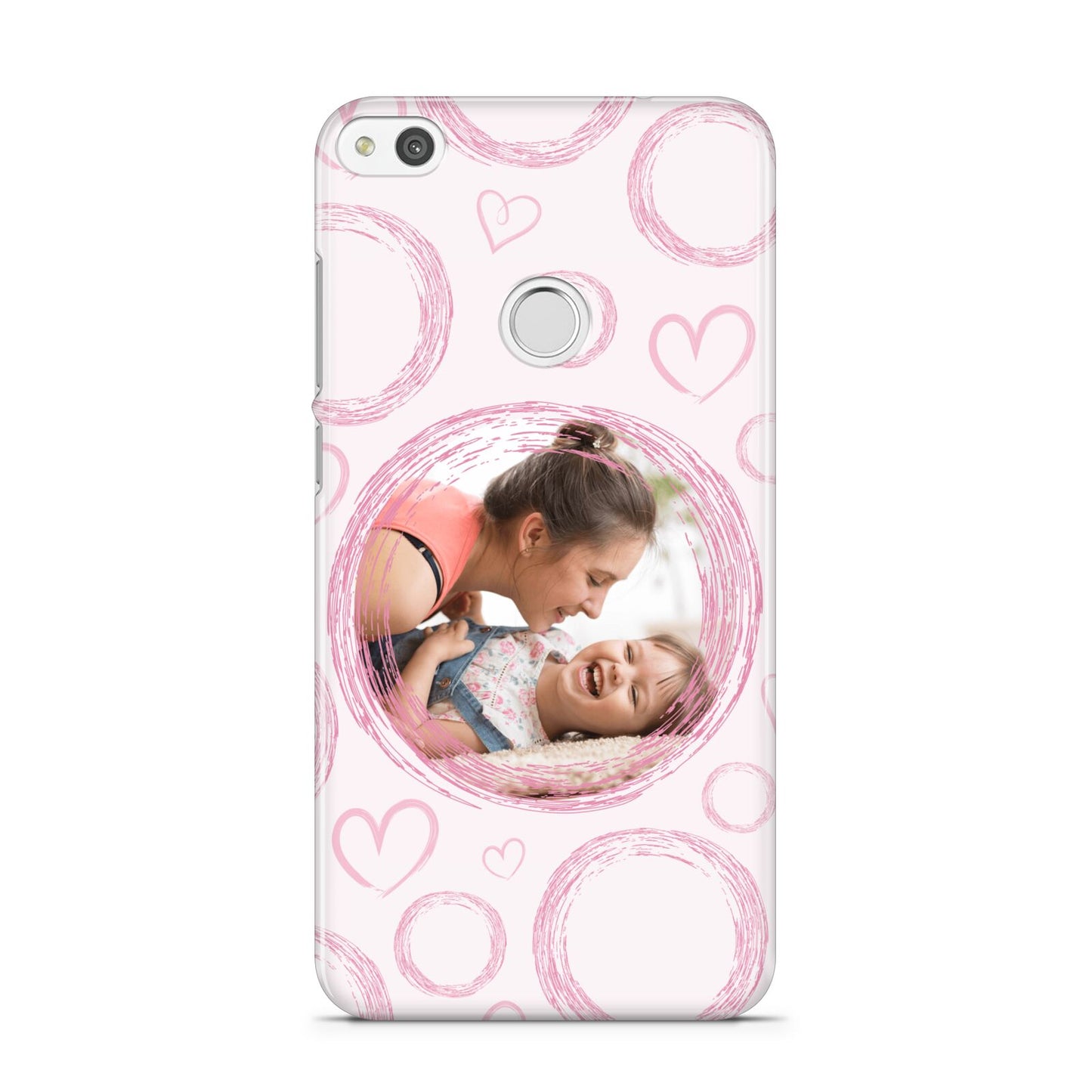 Pink Love Hearts Photo Personalised Huawei P8 Lite Case