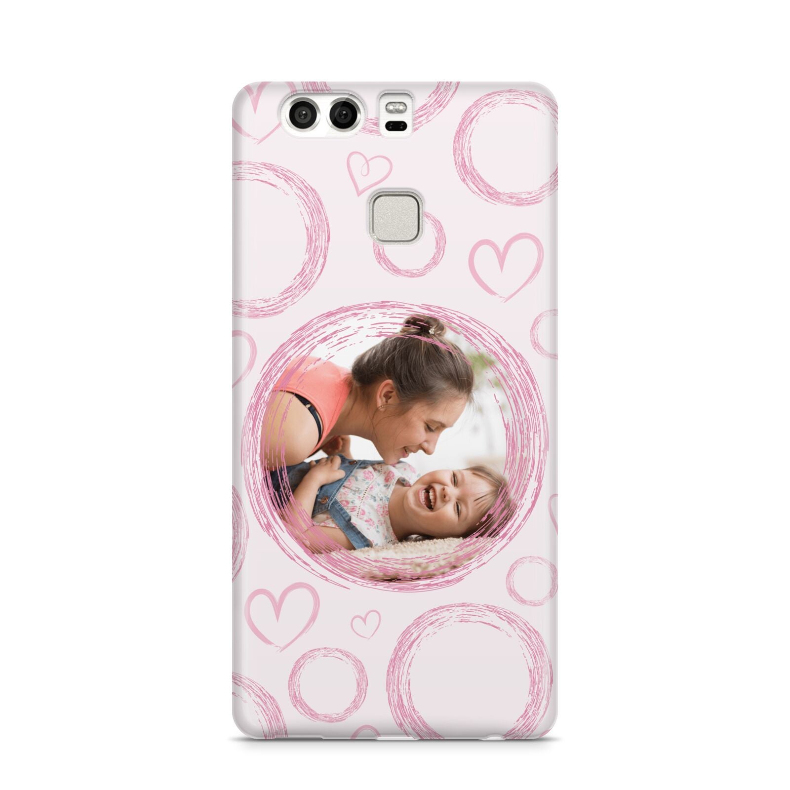 Pink Love Hearts Photo Personalised Huawei P9 Case