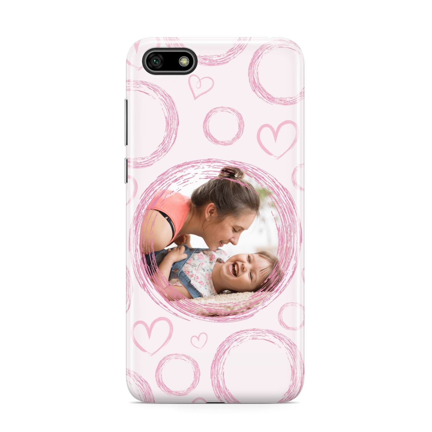 Pink Love Hearts Photo Personalised Huawei Y5 Prime 2018 Phone Case