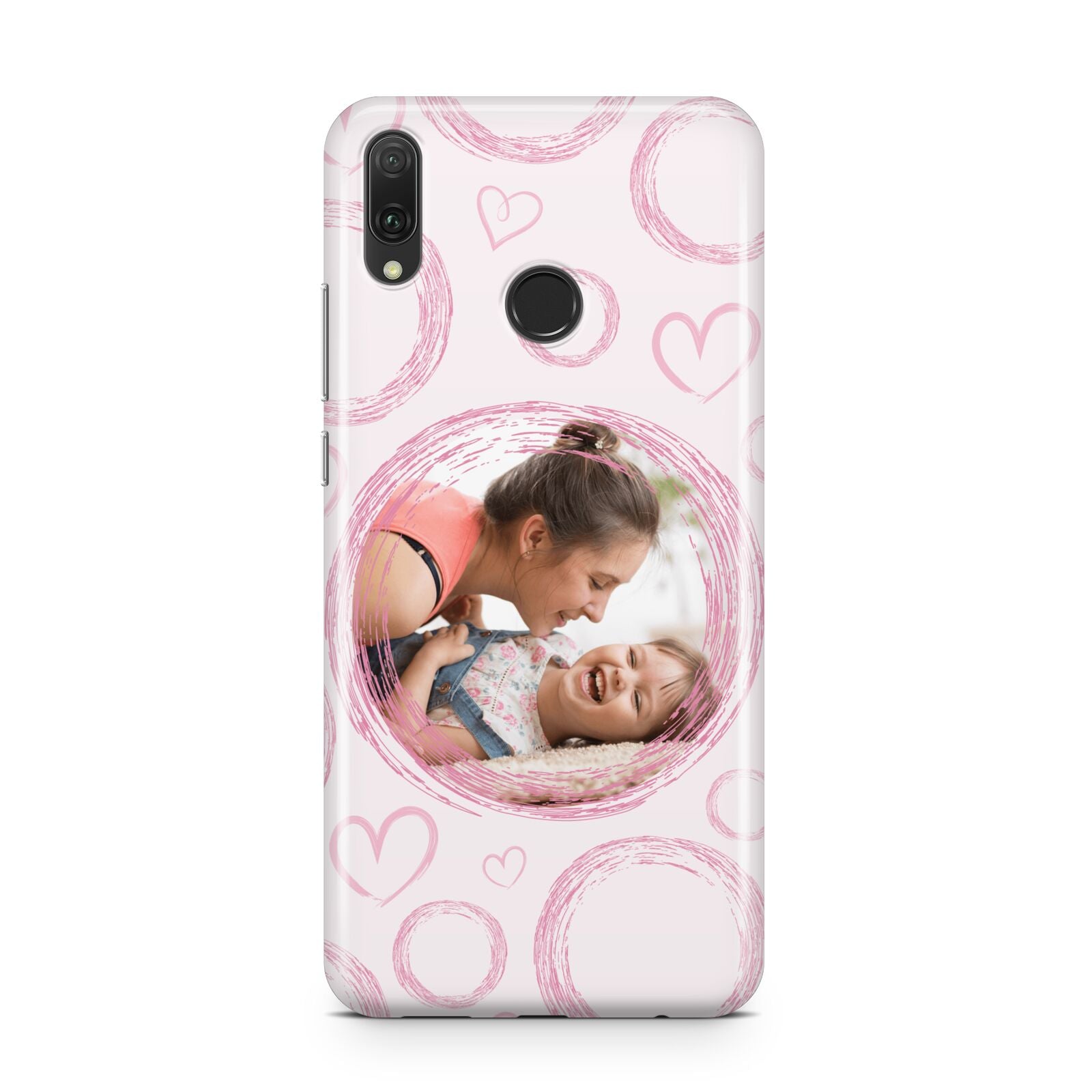 Pink Love Hearts Photo Personalised Huawei Y9 2019