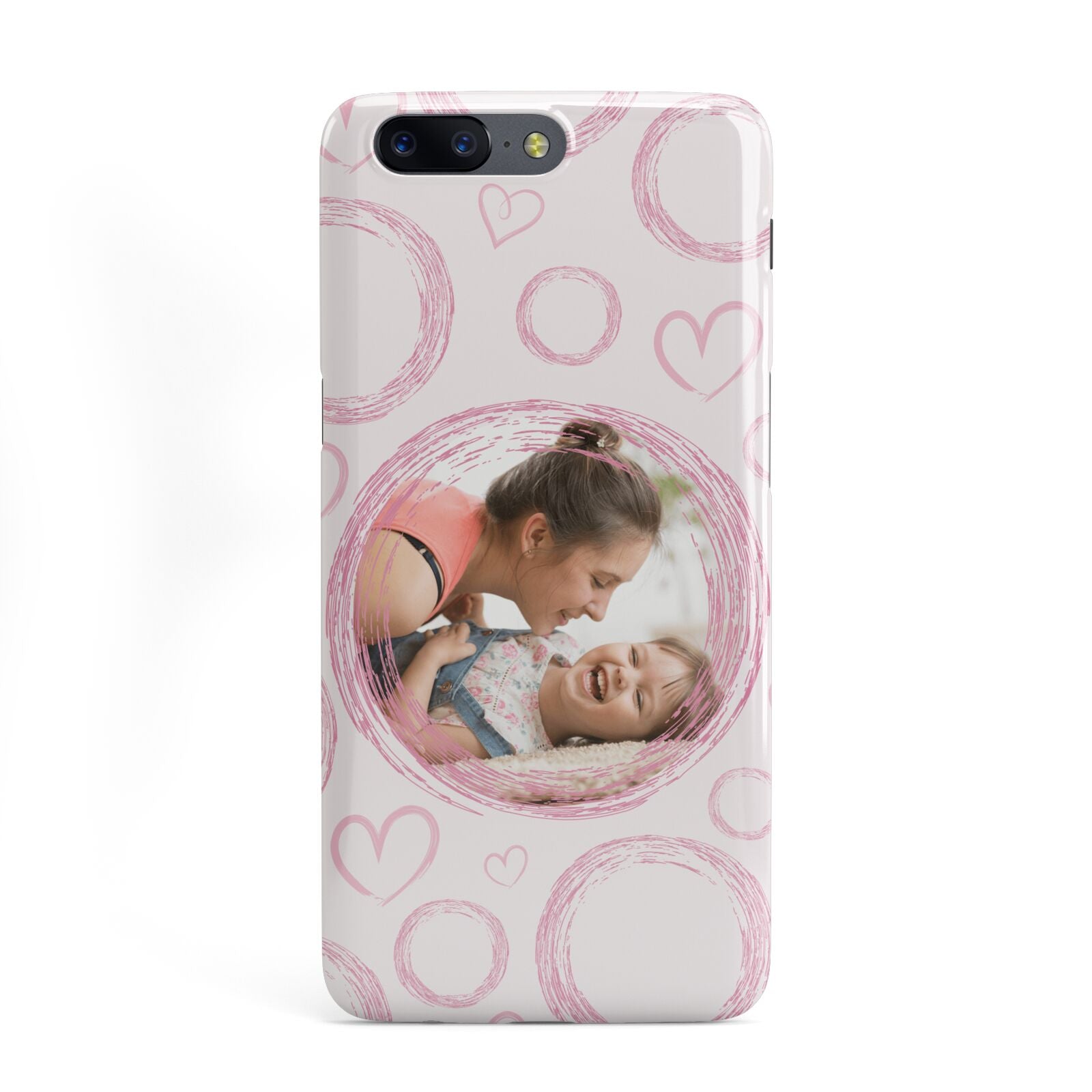 Pink Love Hearts Photo Personalised OnePlus Case