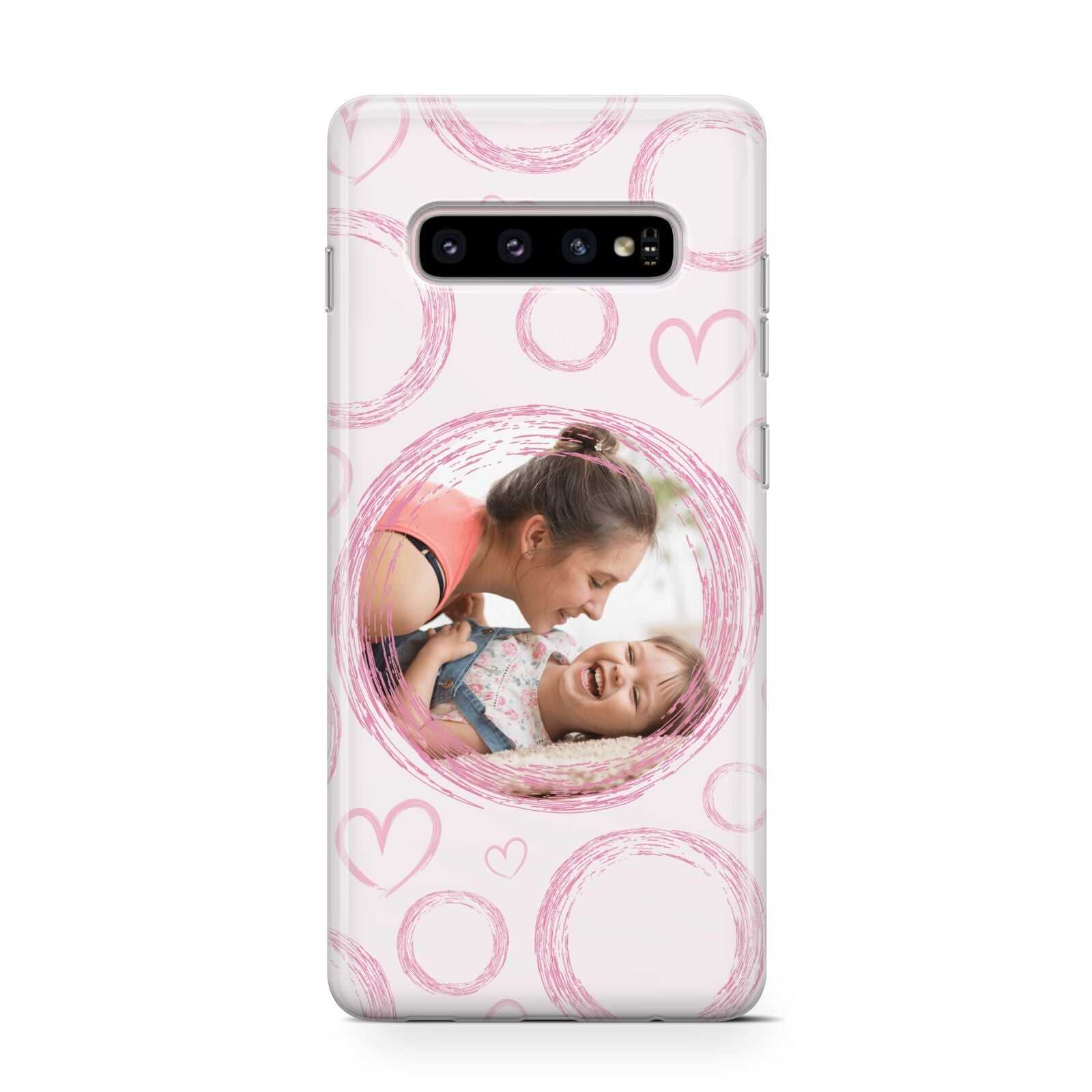 Pink Love Hearts Photo Personalised Protective Samsung Galaxy Case