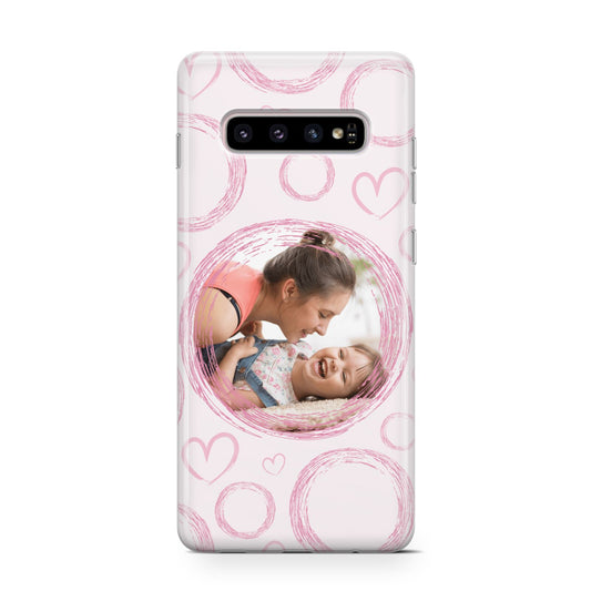 Pink Love Hearts Photo Personalised Protective Samsung Galaxy Case