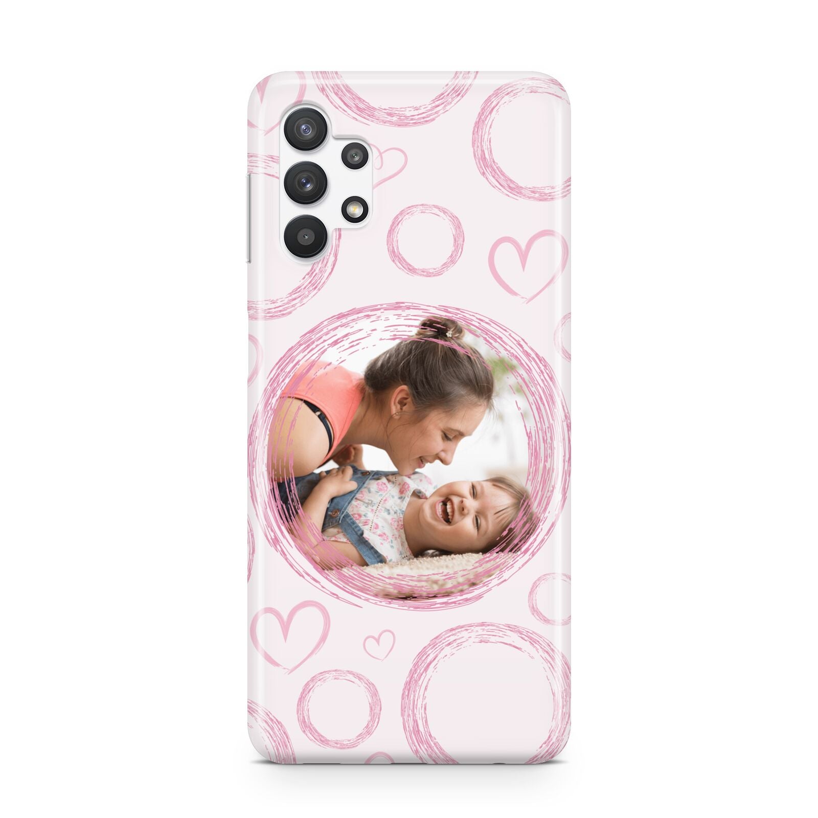 Pink Love Hearts Photo Personalised Samsung A32 5G Case