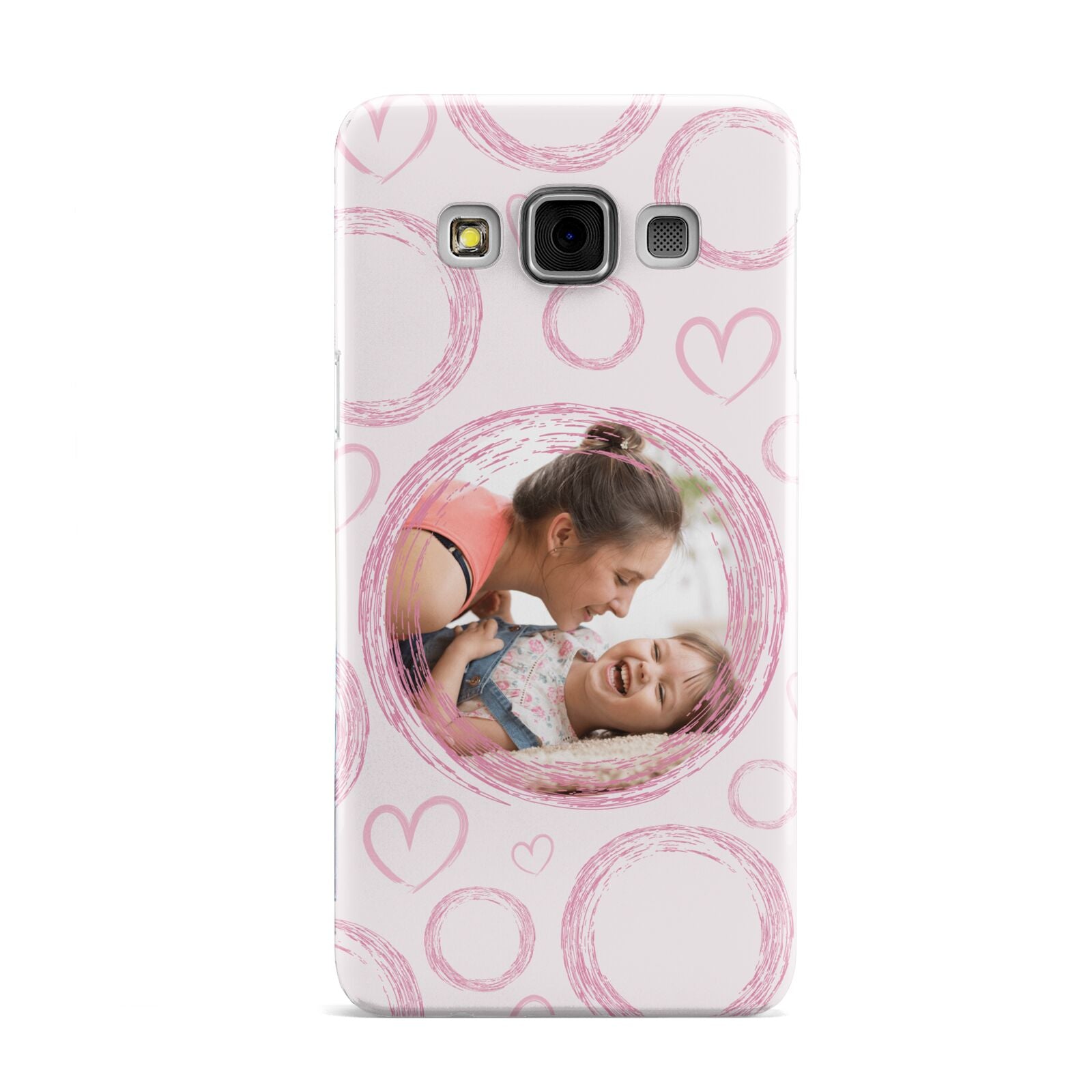 Pink Love Hearts Photo Personalised Samsung Galaxy A3 Case