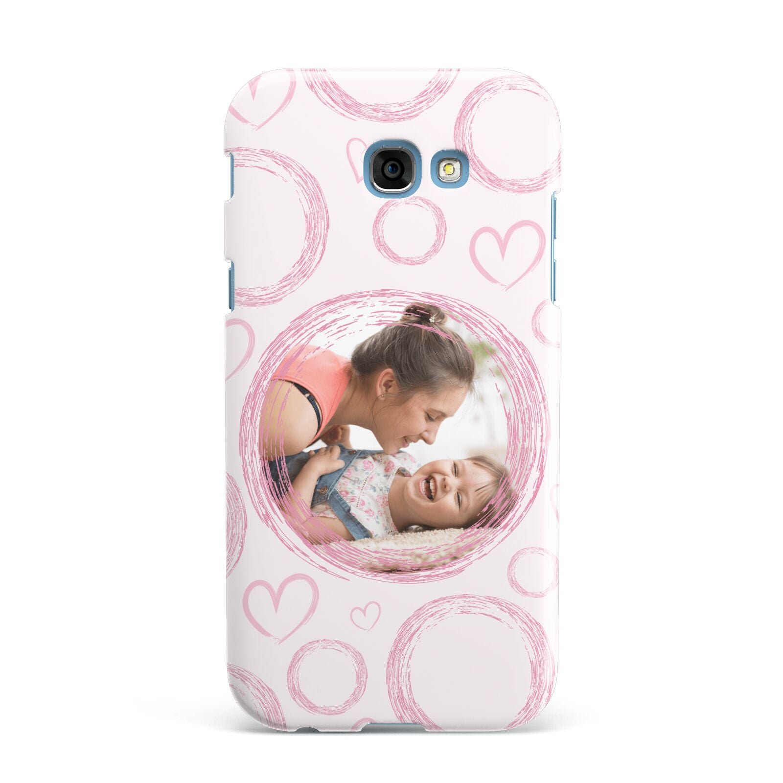 Pink Love Hearts Photo Personalised Samsung Galaxy A7 2017 Case