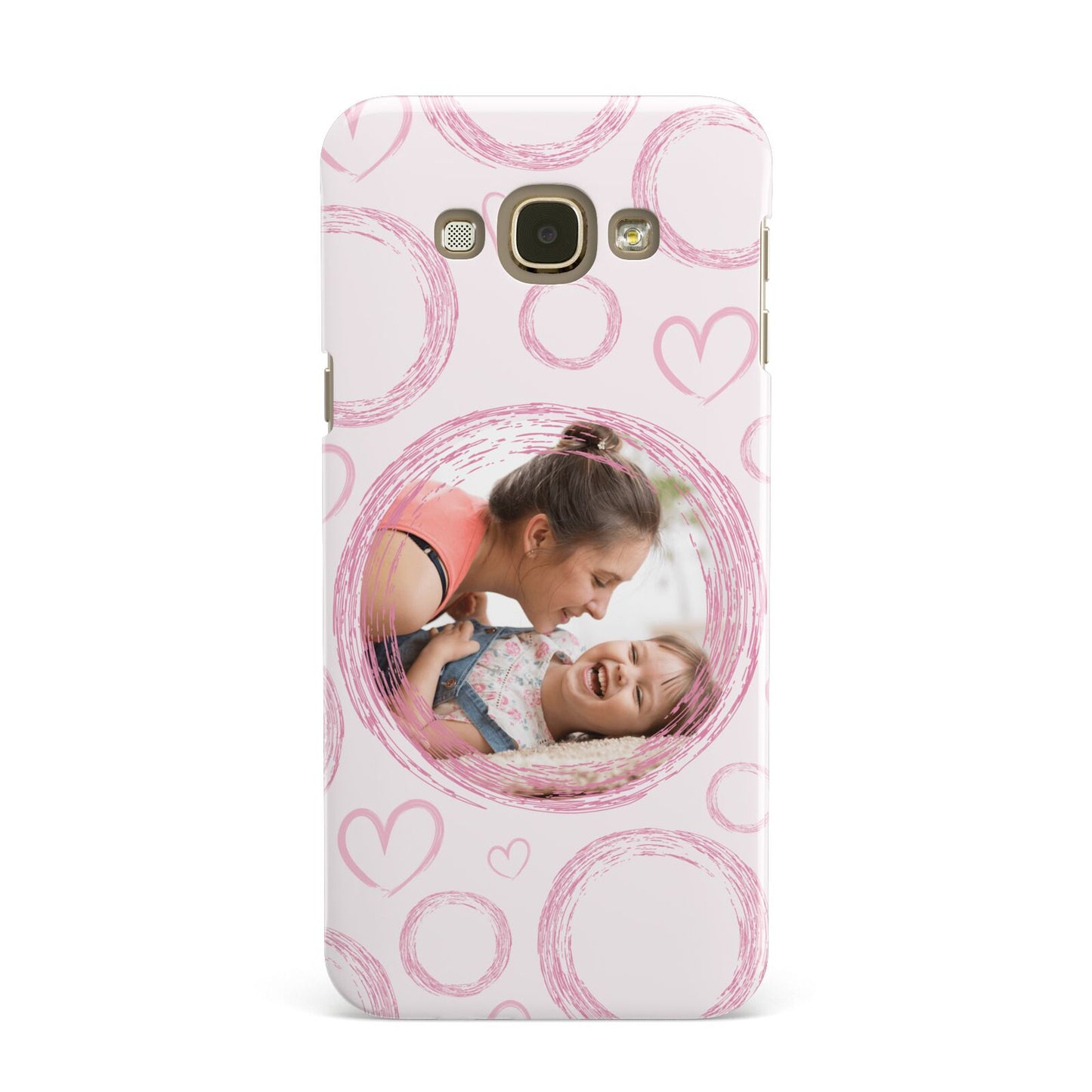Pink Love Hearts Photo Personalised Samsung Galaxy A8 Case