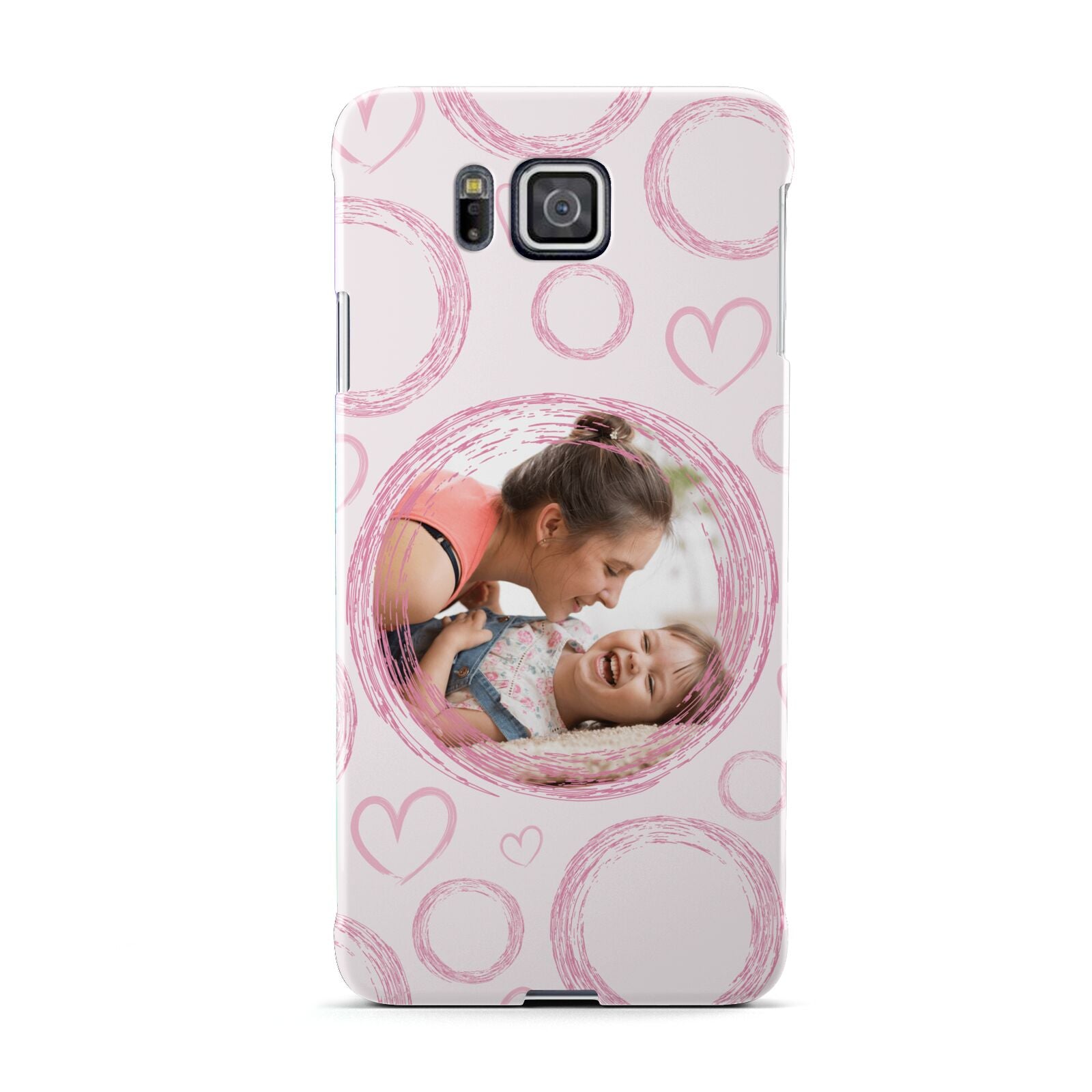 Pink Love Hearts Photo Personalised Samsung Galaxy Alpha Case