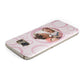 Pink Love Hearts Photo Personalised Samsung Galaxy Case Top Cutout
