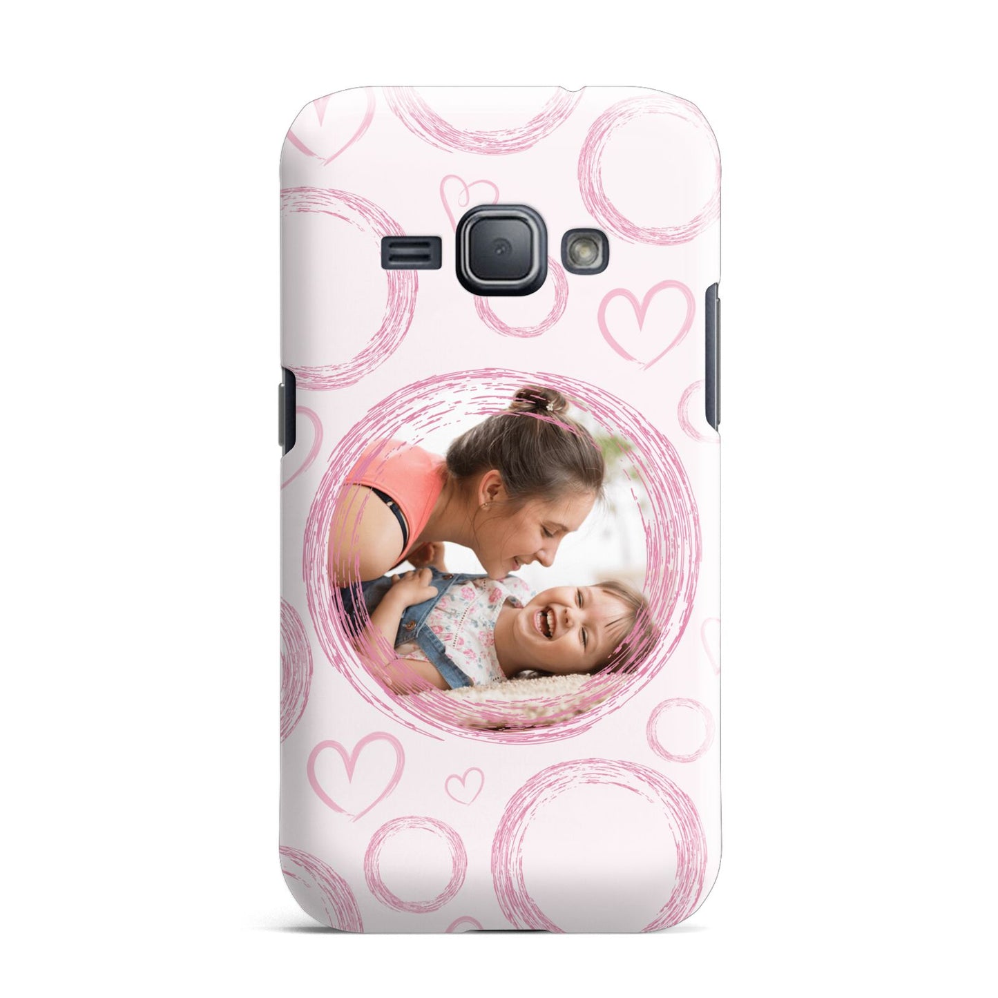Pink Love Hearts Photo Personalised Samsung Galaxy J1 2016 Case