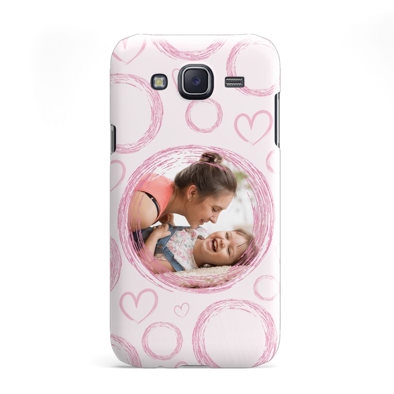 Pink Love Hearts Photo Personalised Samsung Galaxy J5 Case