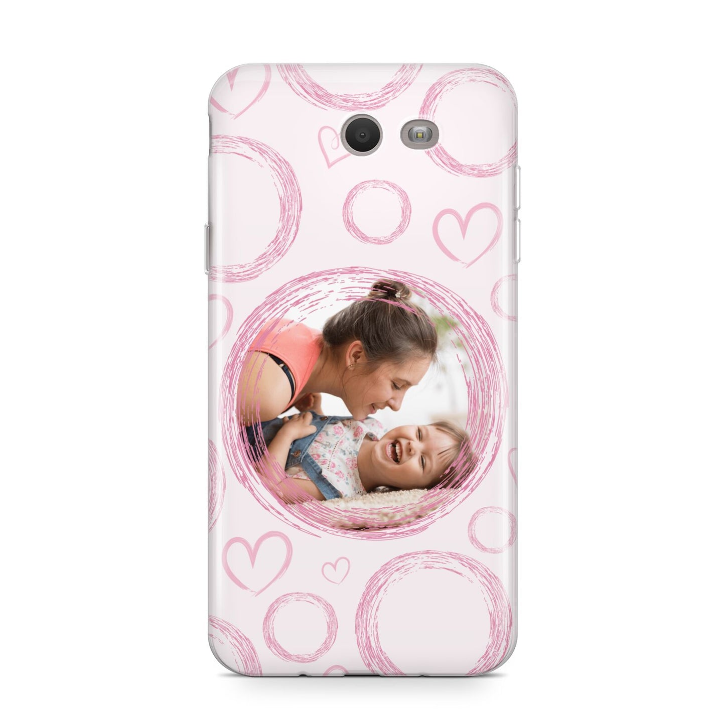 Pink Love Hearts Photo Personalised Samsung Galaxy J7 2017 Case